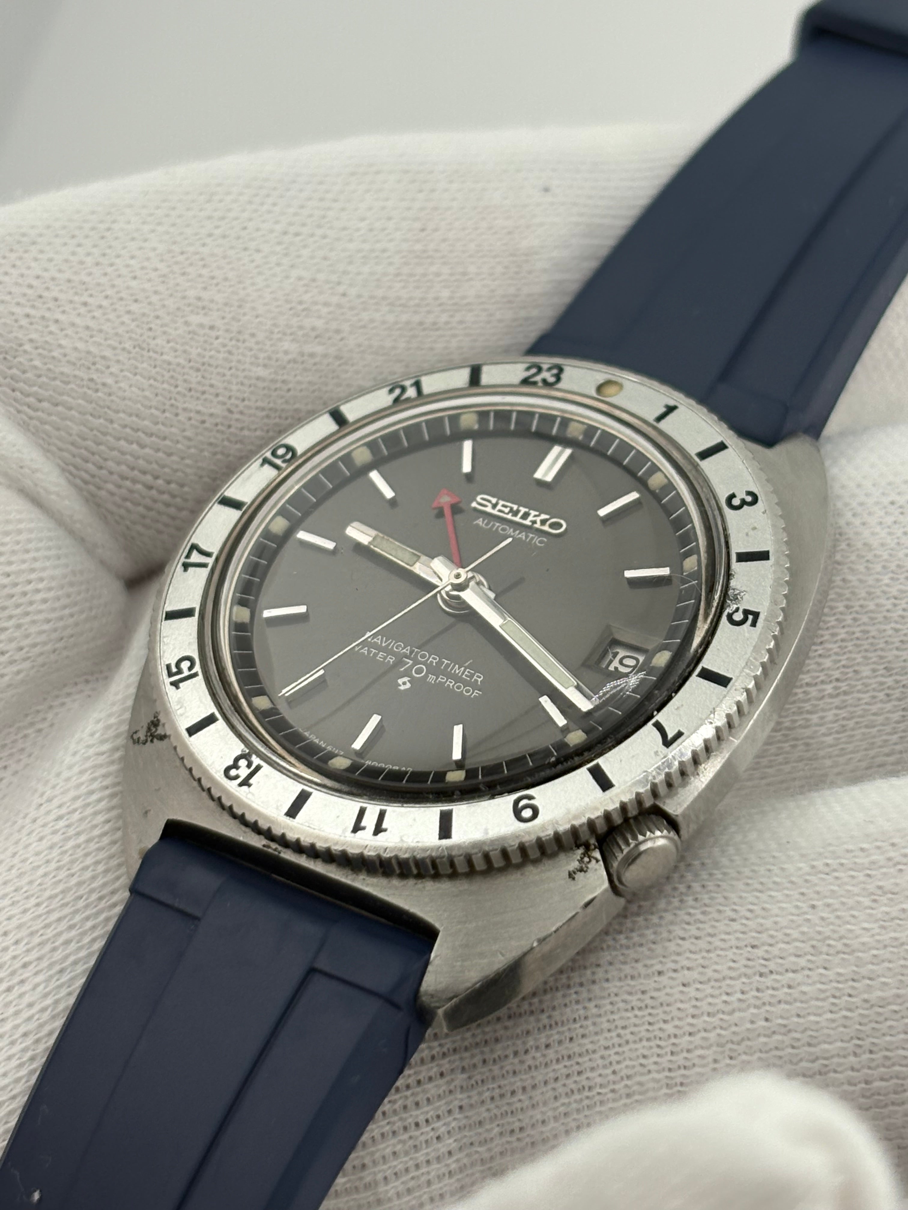 Vintage 1968 Seiko Navigator Timer GMT – Ref. 6117-8000 –