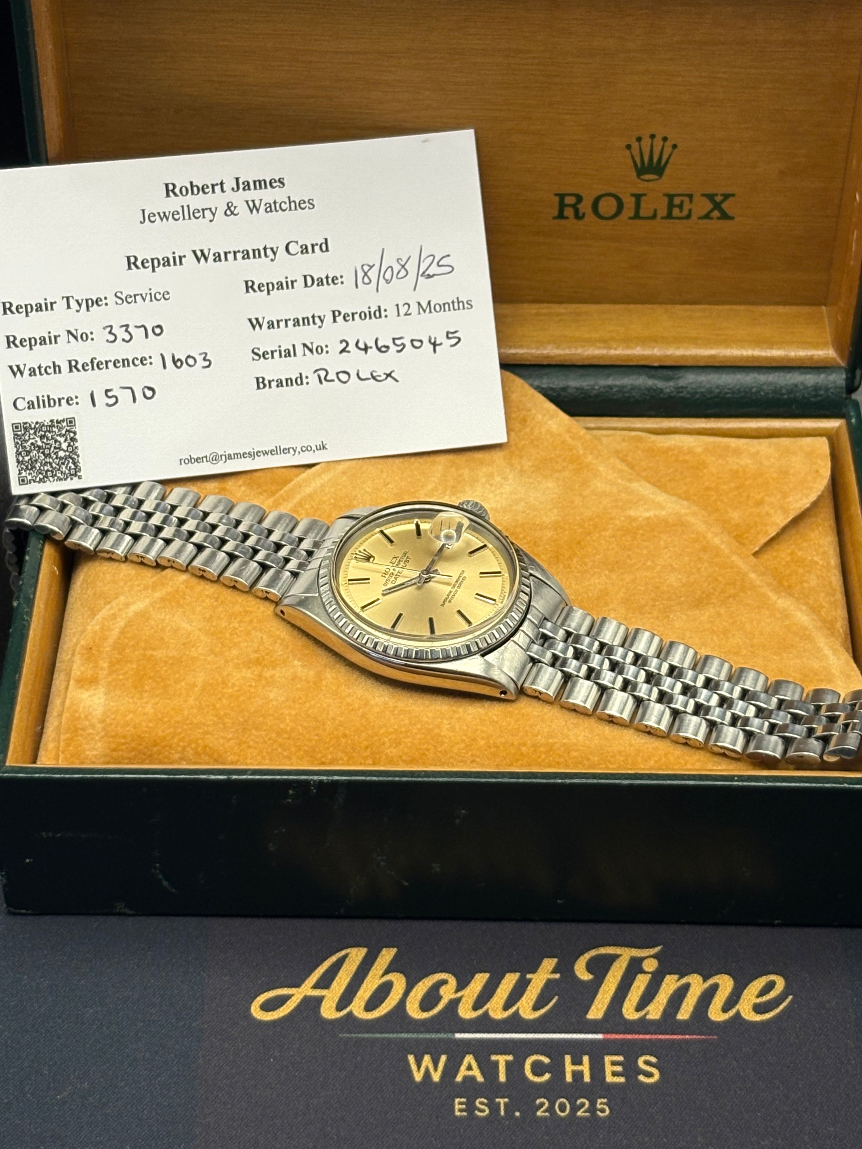 Rolex Datejust Ref. 1603 β  Tropical Patina Dial β 12M Warranty