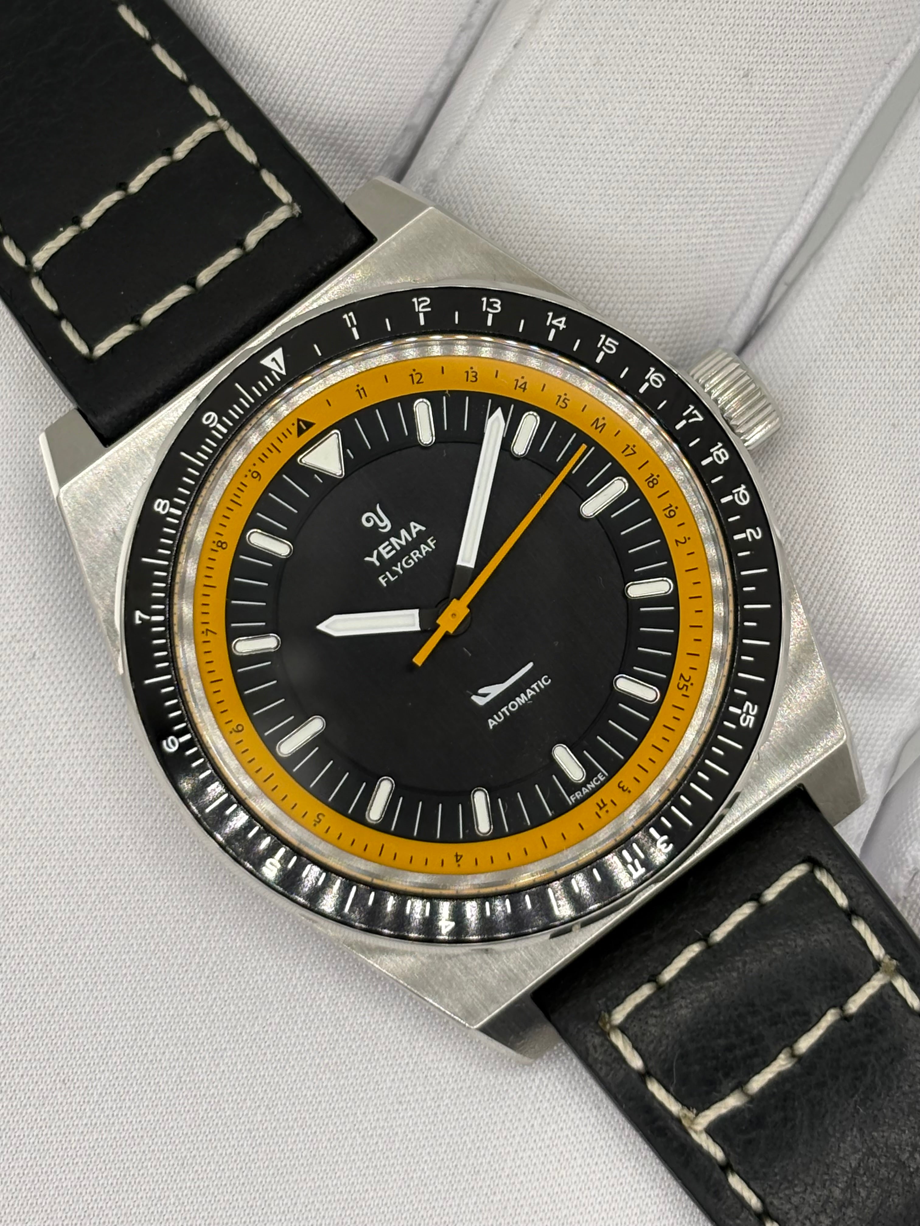 π₯ YEMA Flygraf YFLY23 Automatic Pilot Watch β Full Set βοΈ π«π·