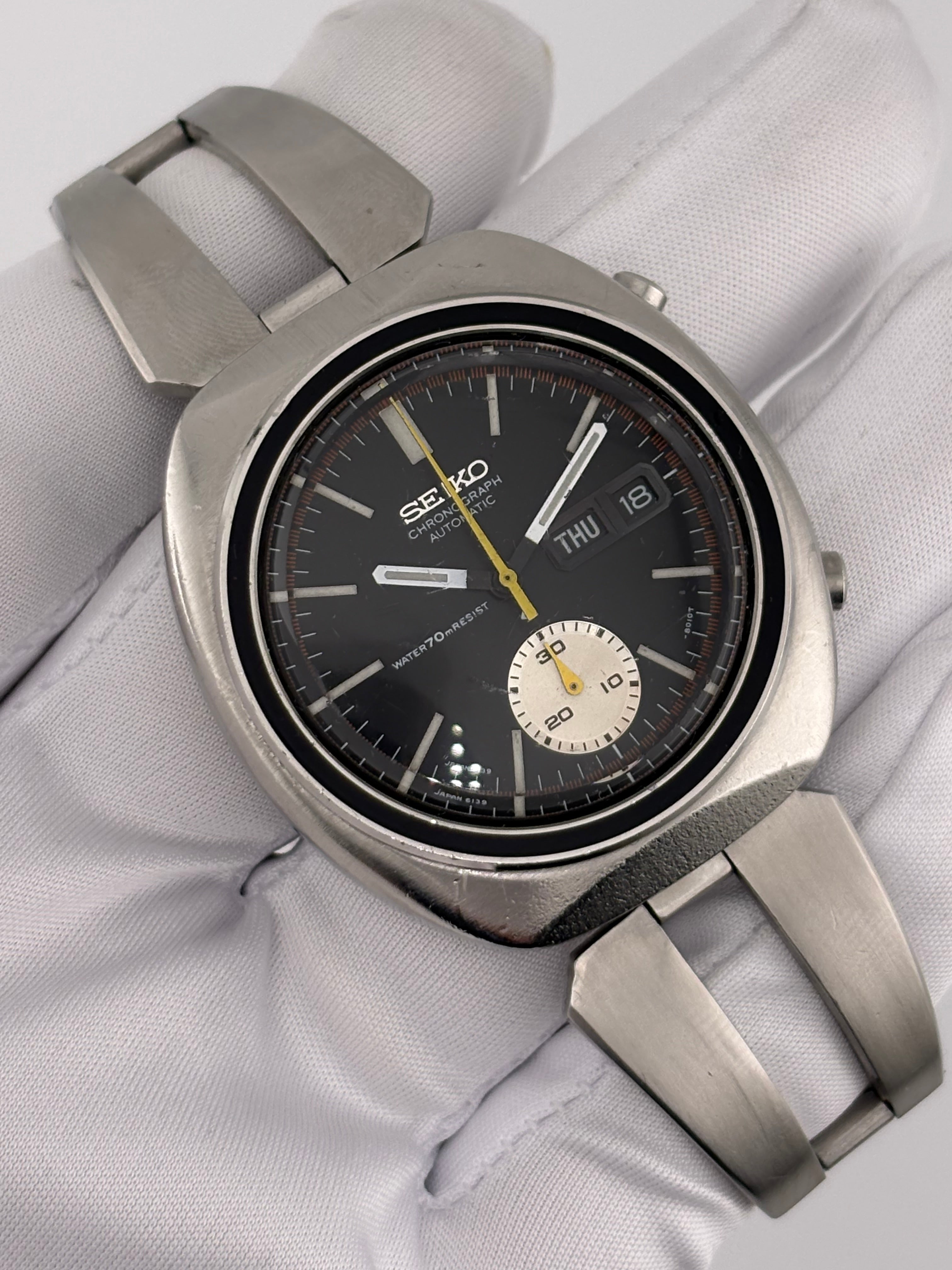 π―π΅ Seiko 6139-8002 Automatic Chronograph β Vintage Japan