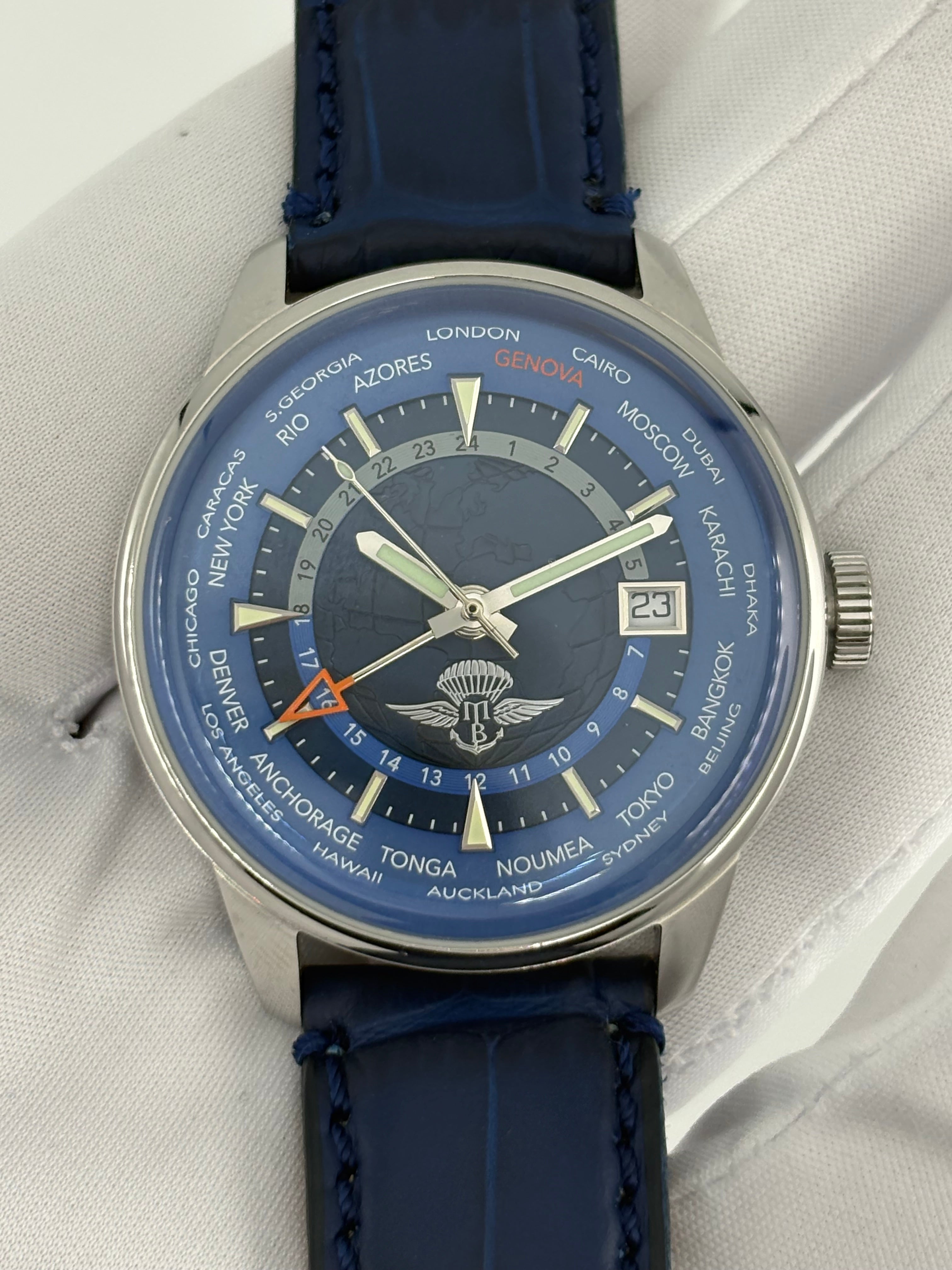 MEMPHIS BELLE “ORE DEL MONDO” GMT – FULL SET  – ITALIAN DESIGN 🇮🇹