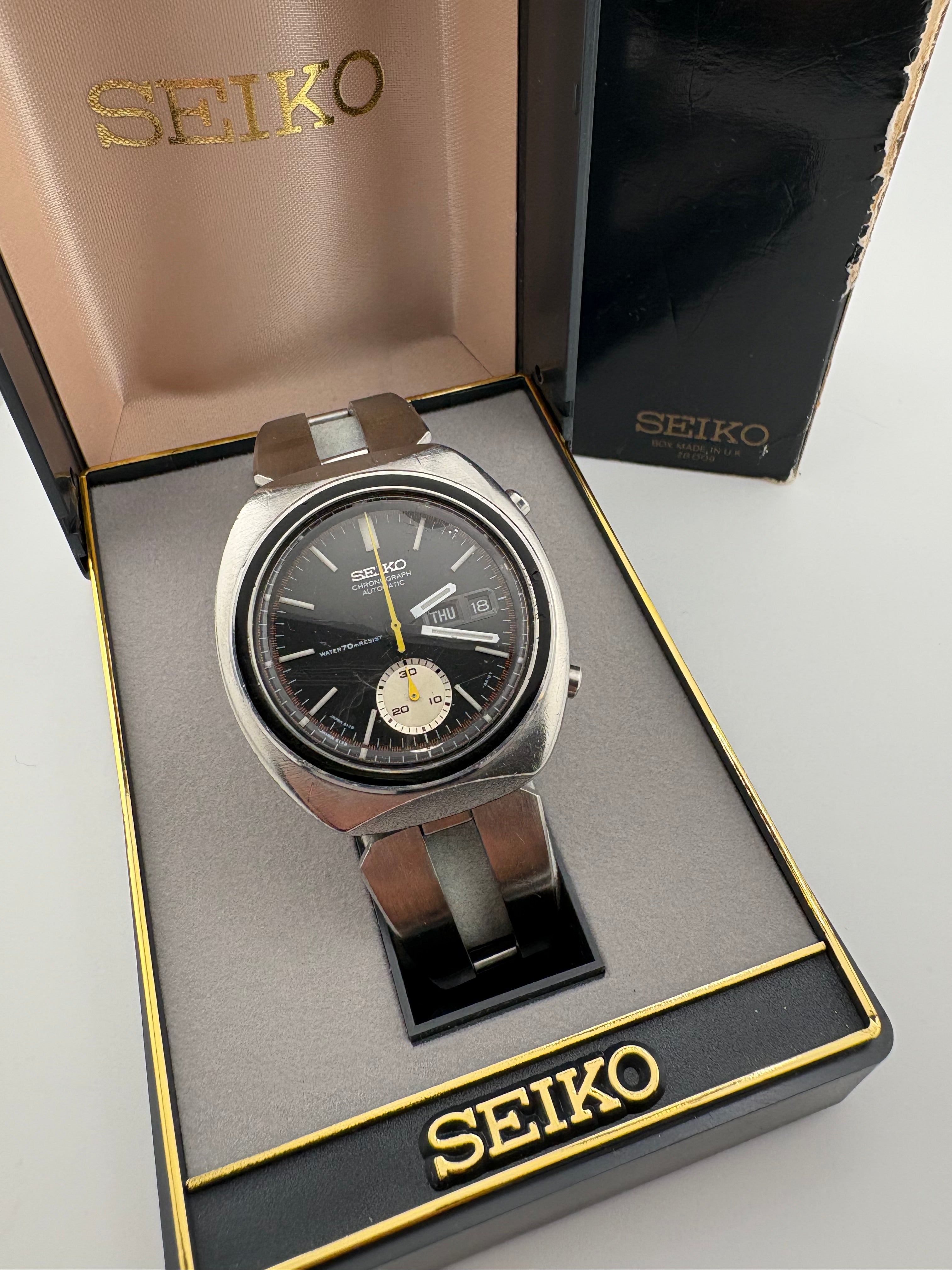 π―π΅ Seiko 6139-8002 Automatic Chronograph β Vintage Japan
