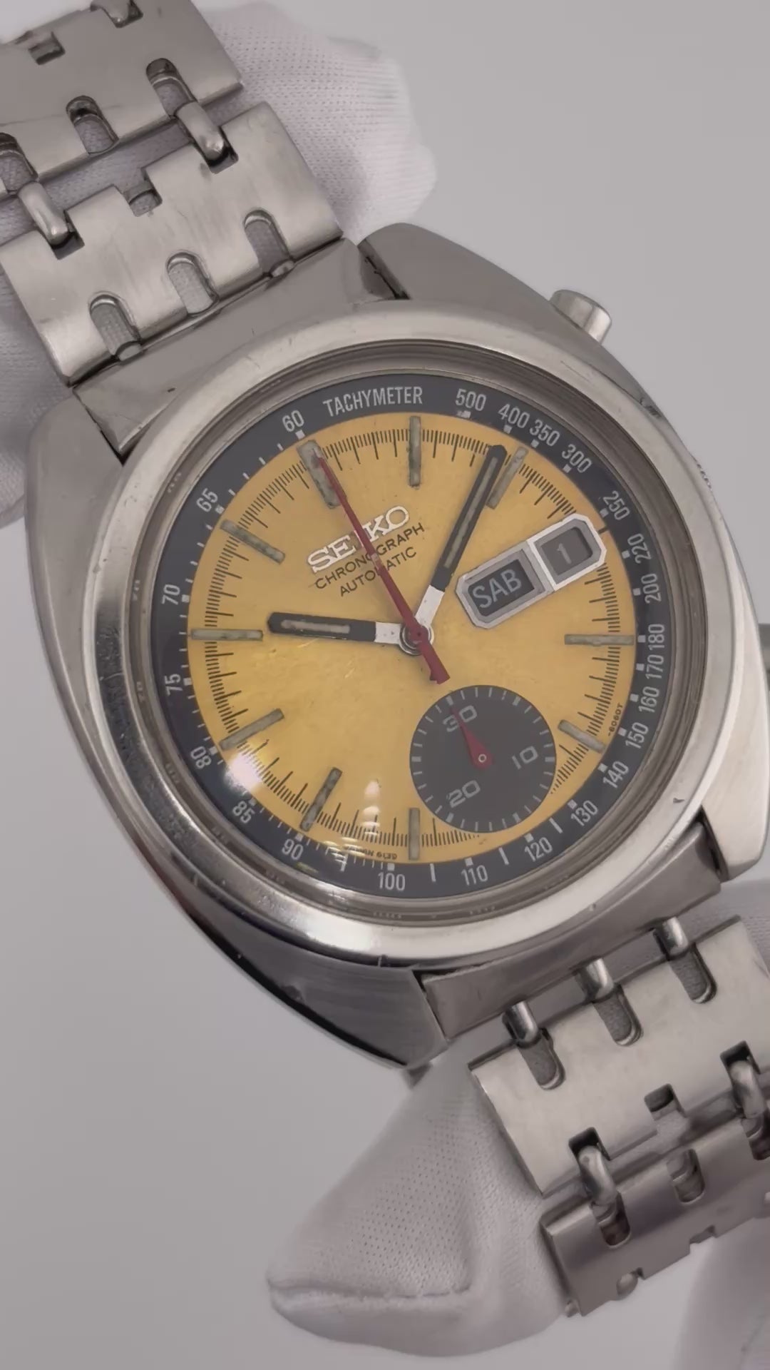 Seiko 6139-6012 “Baby Pogue” Yellow Dial