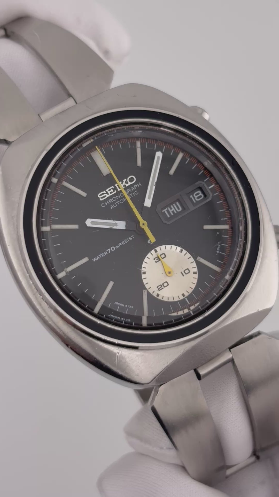 π―π΅ Seiko 6139-8002 Automatic Chronograph β Vintage Japan