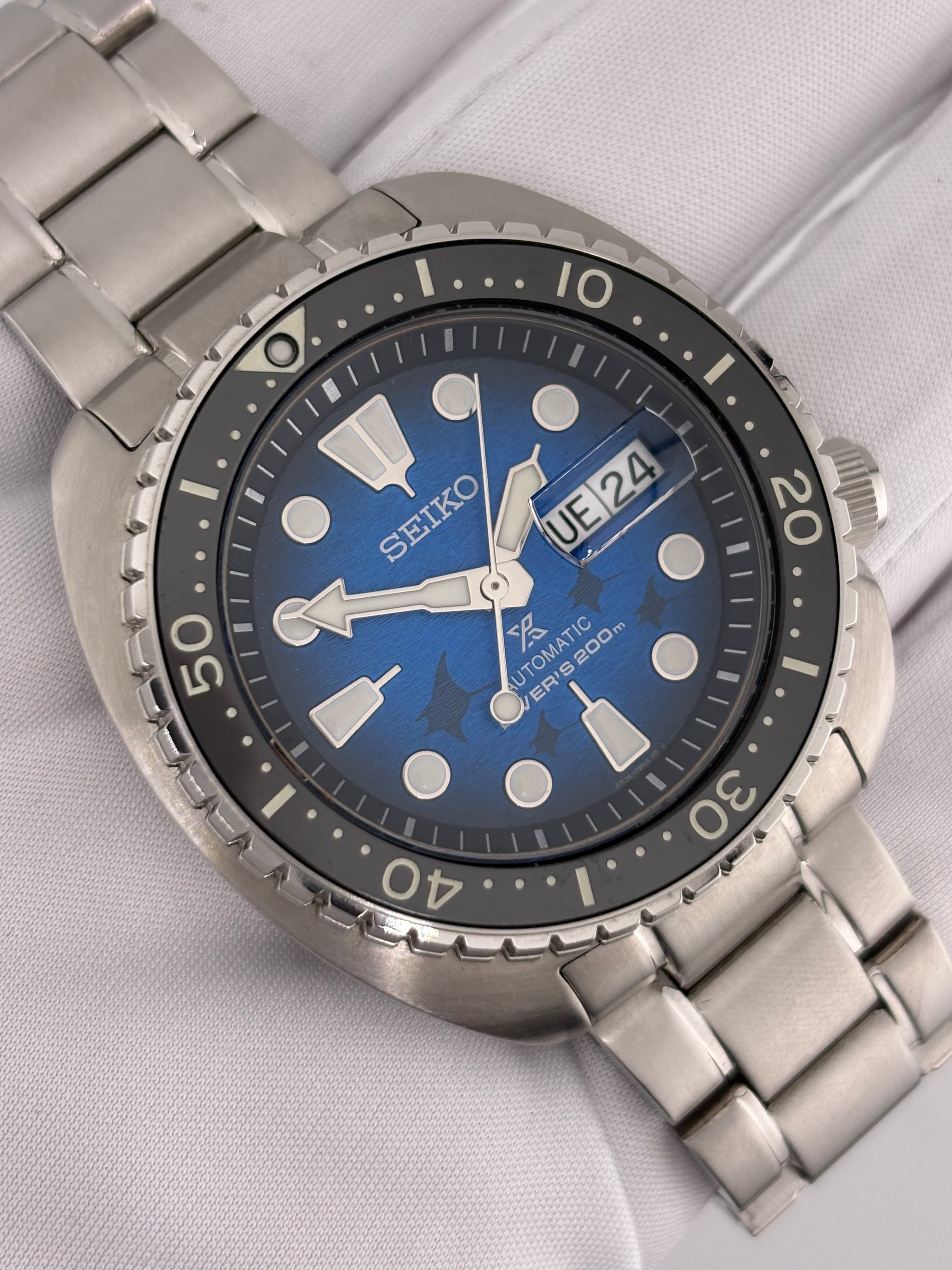 Seiko Prospex Turtle SRPE39K1 Save The Ocean Manta Ray Automatic NEW Full Set