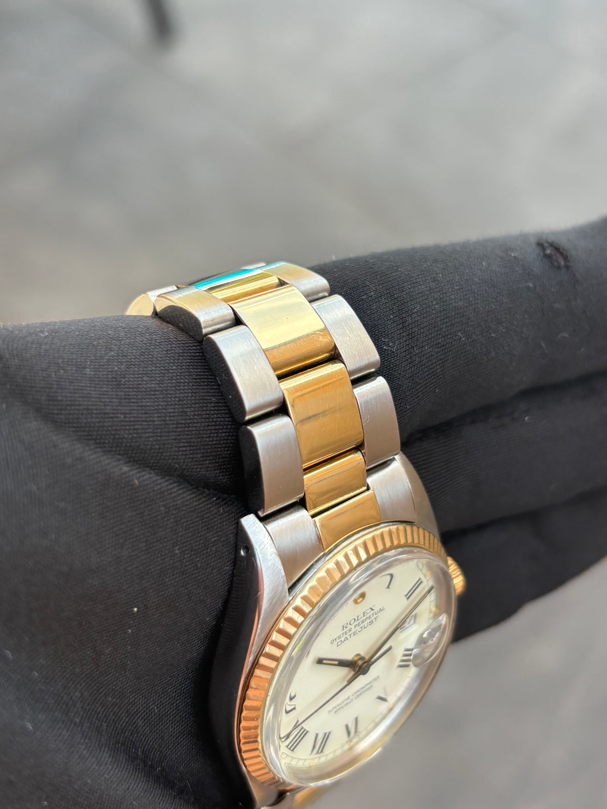Rolex Datejust 16013 36mm “Buckley Dial” – 18ct Gold & Steel – Box – c.1982