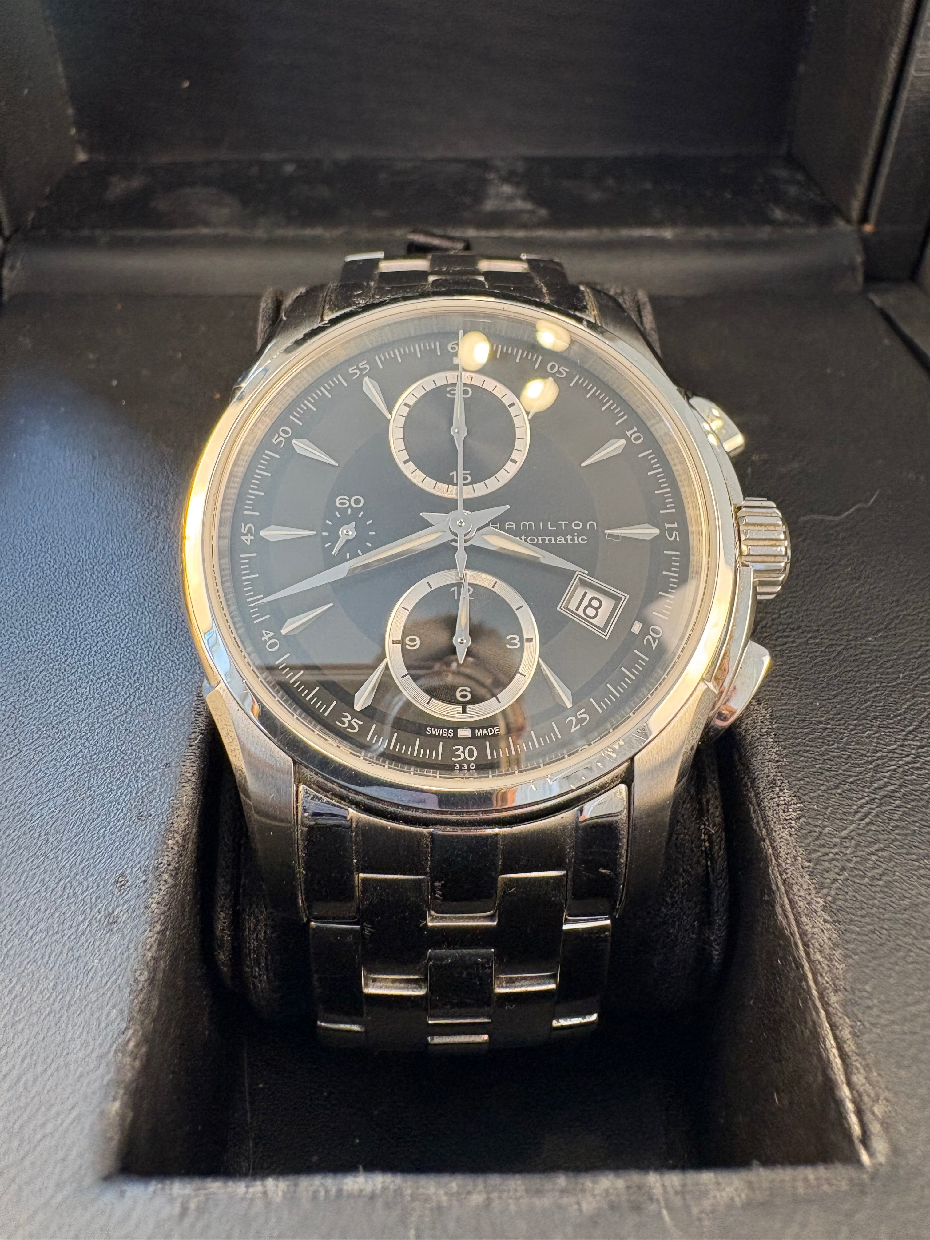 Hamilton Jazzmaster Auto Chronograph – Ref. H32616130 – Full Set – Automatic – Black Dial – 42mm