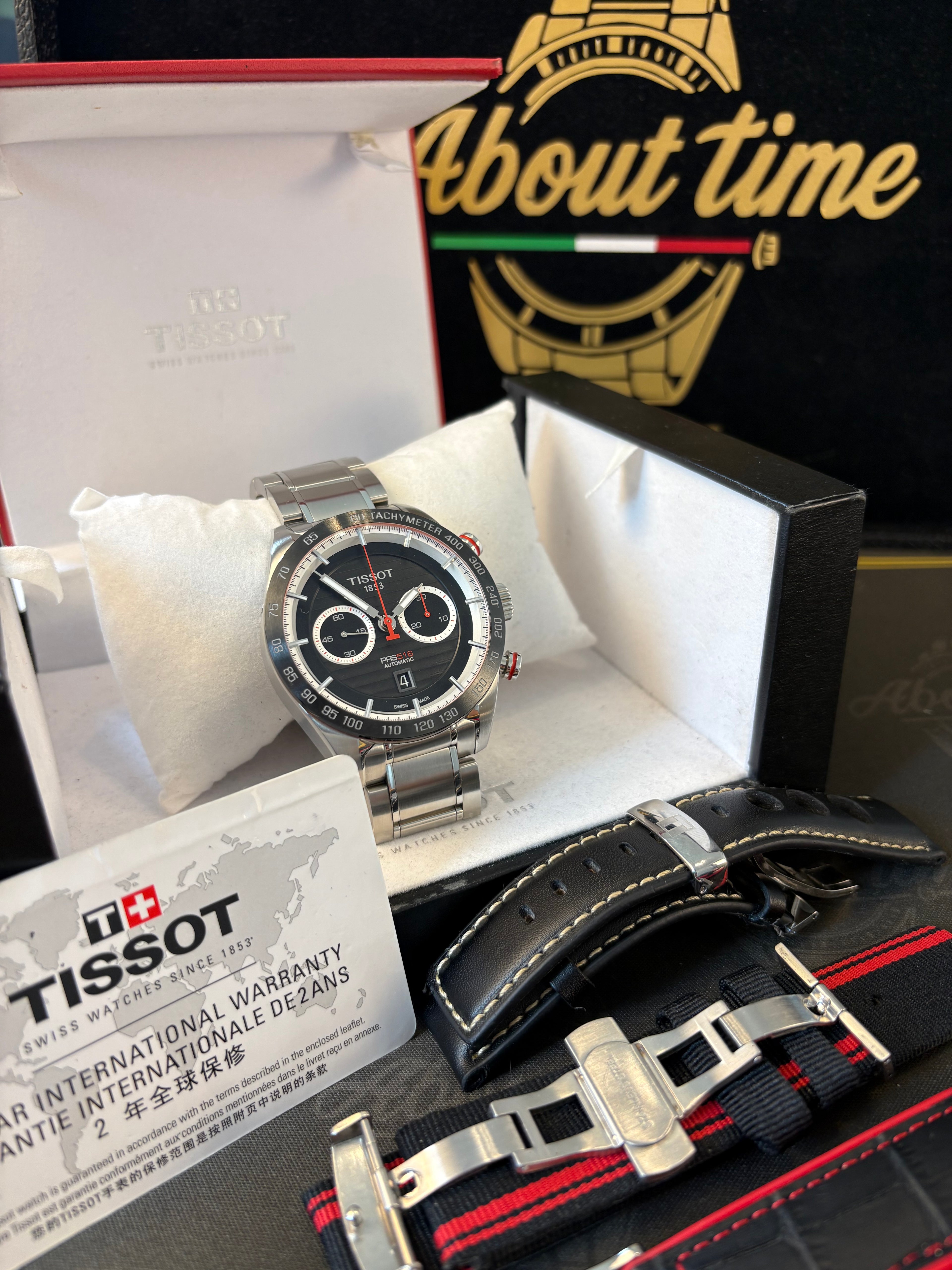 Tissot PRS 516 Automatic Chronograph 45mm – T100.427.16.051.00 | Full Set