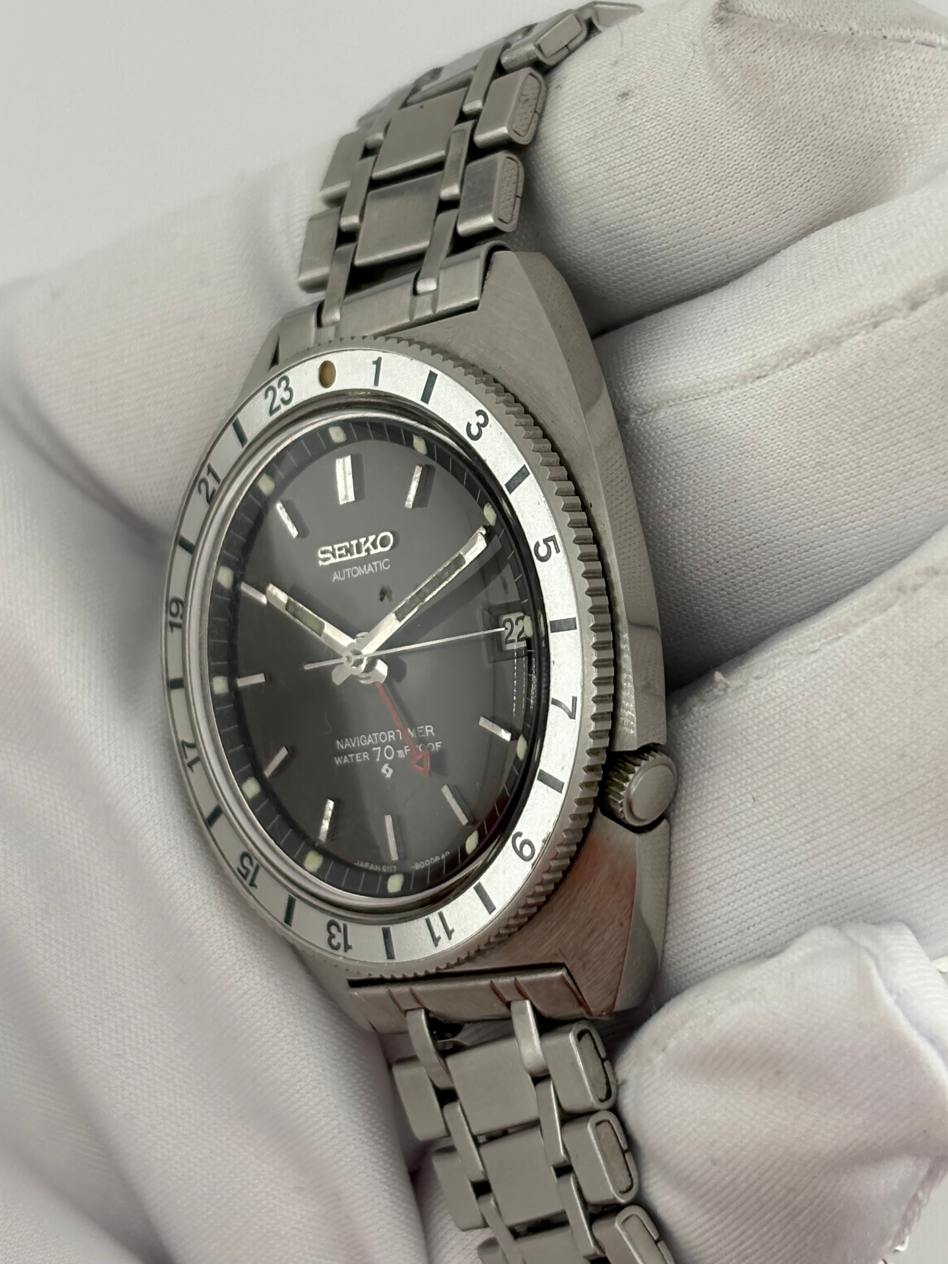 Seiko Navigator Timer 6117-8000 GMT 1968 Vintage Automatic Watch 🔥