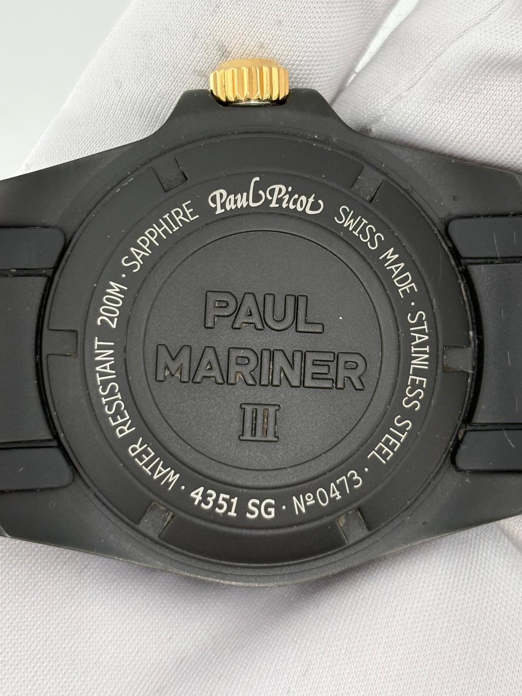 Paul Picot Mariner III Ref. 4351 SG – Full Set + Steel Bracelet – Excellent