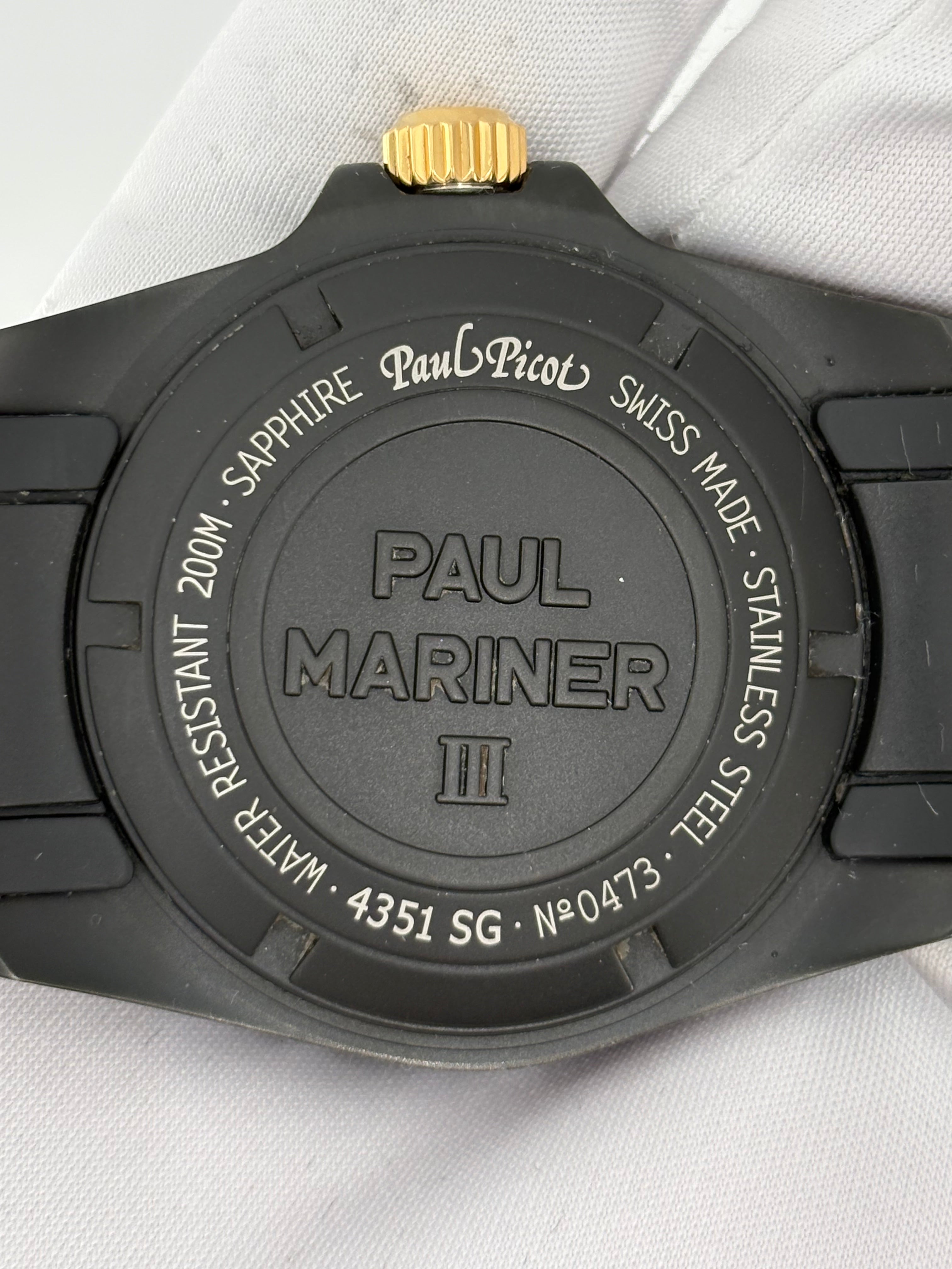 Paul Picot Mariner III Ref. 4351 SG – Full Set + Steel Bracelet – Excellent