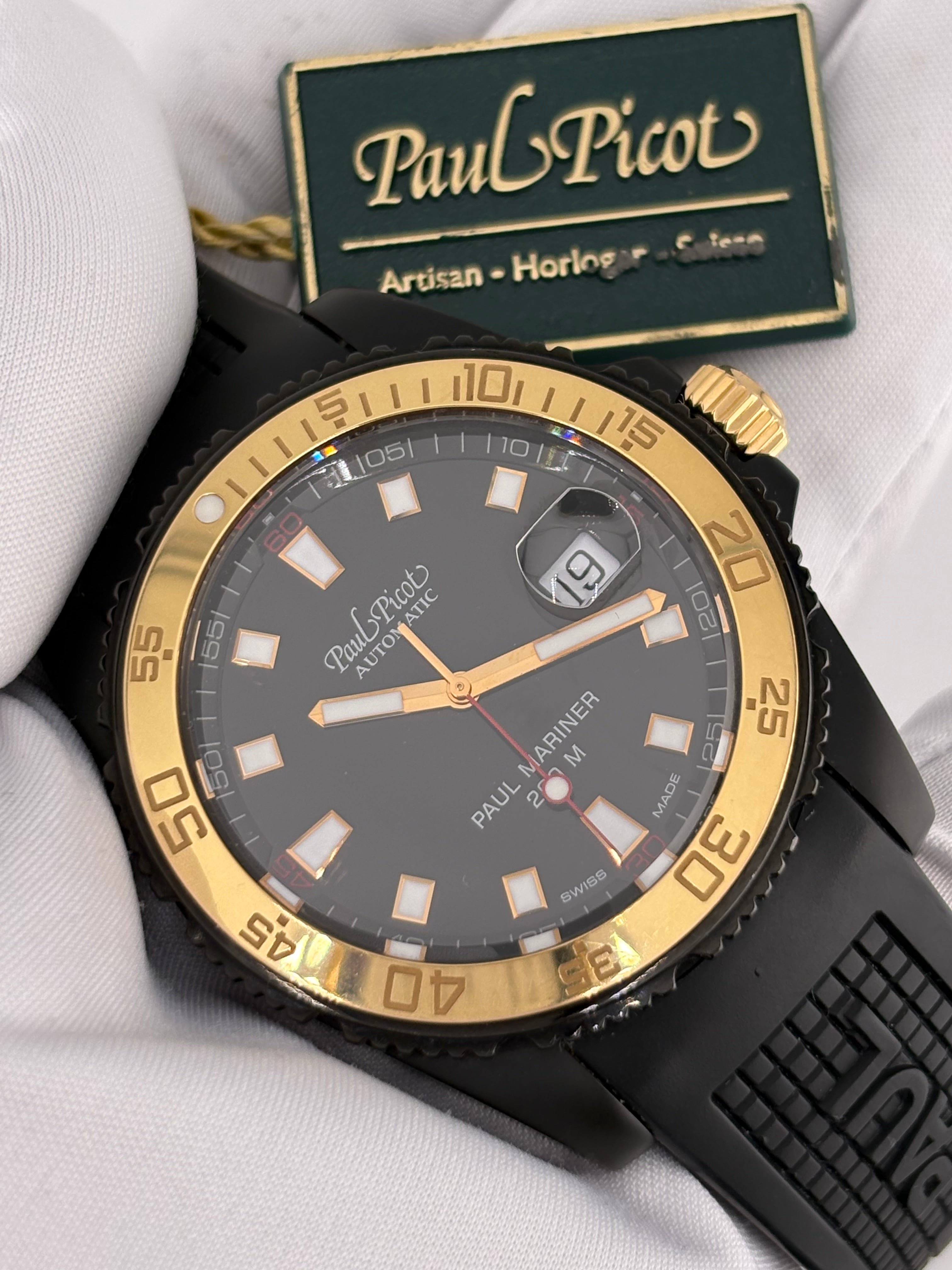 Paul Picot Mariner III Ref. 4351 SG – Full Set + Steel Bracelet – Excellent