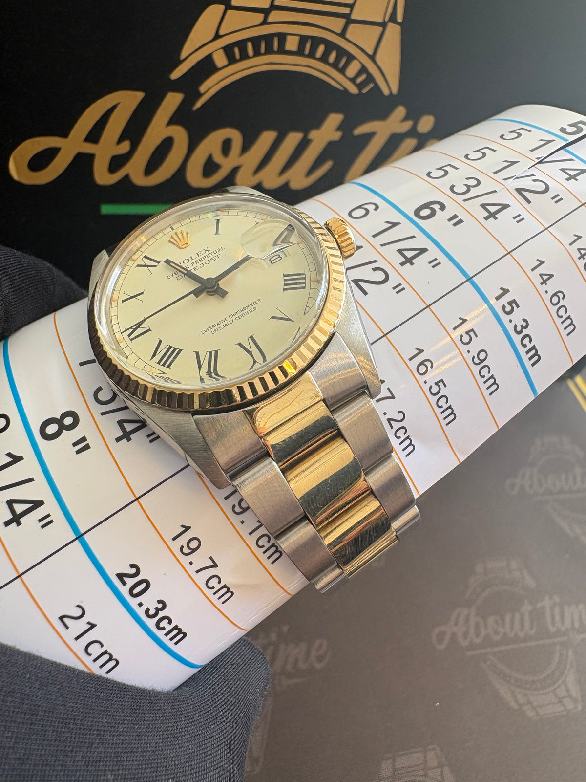 Rolex Datejust 16013 36mm “Buckley Dial” – 18ct Gold & Steel – Box – c.1982