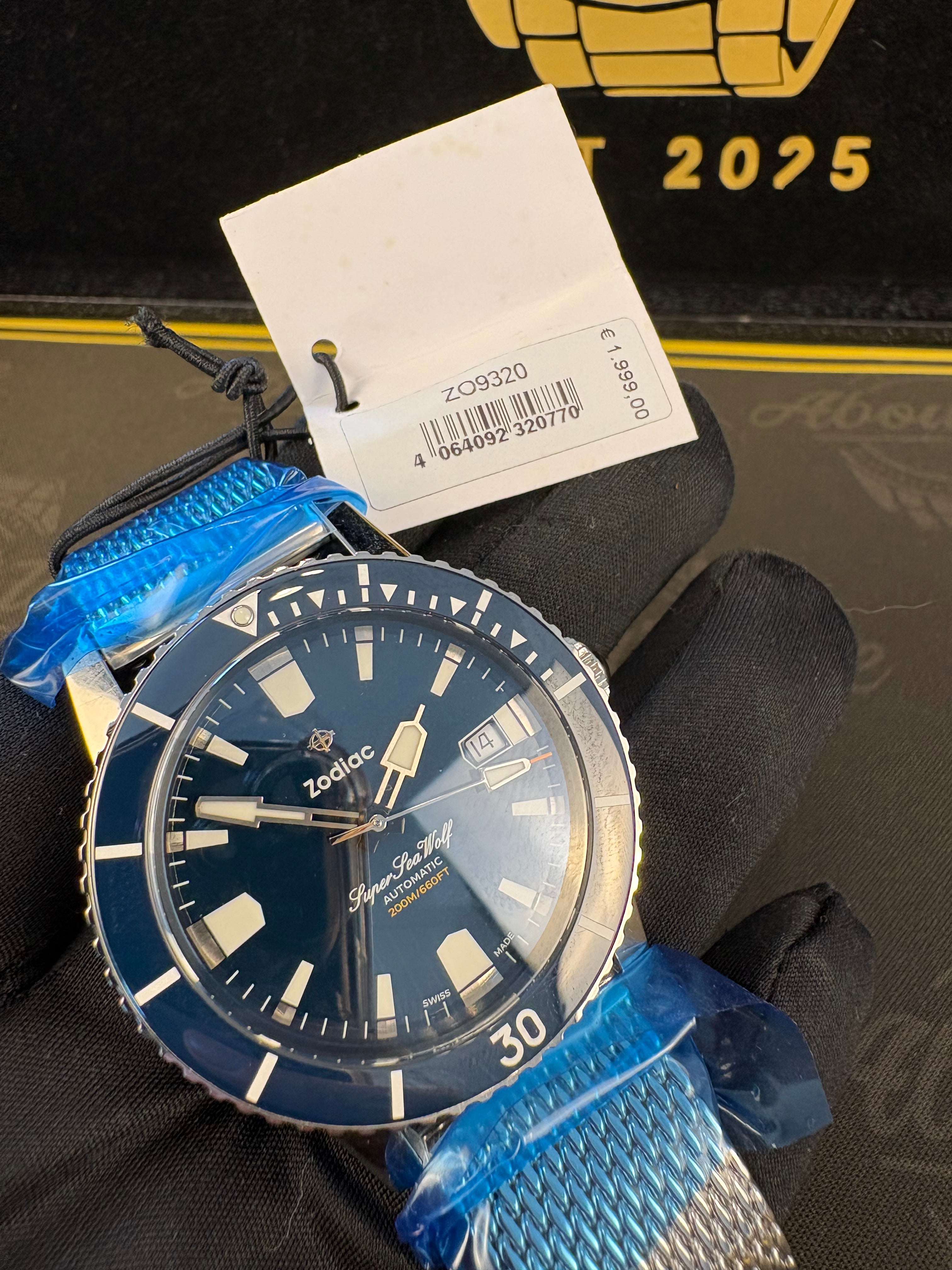 Brand New Zodiac Super Sea Compression Diver Automatic Ref. ZO9320 | Full Set | NOS