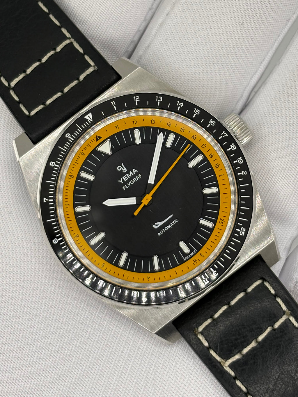 🔥 YEMA Flygraf YFLY23 Automatic Pilot Watch – Full Set ✈️ 🇫🇷