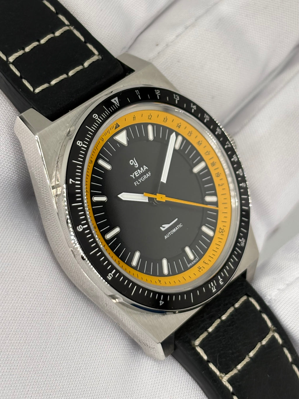 🔥 YEMA Flygraf YFLY23 Automatic Pilot Watch – Full Set ✈️ 🇫🇷
