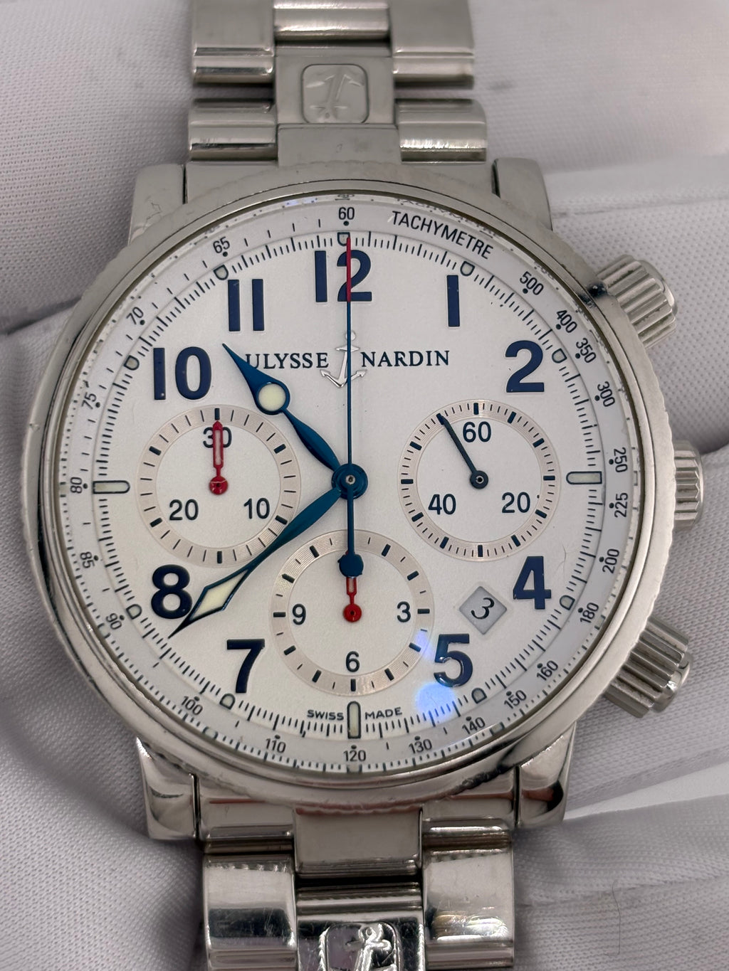 ULYSSE NARDIN Marine Chronograph – Ref. 353-88 – No. 0641 – Full Set