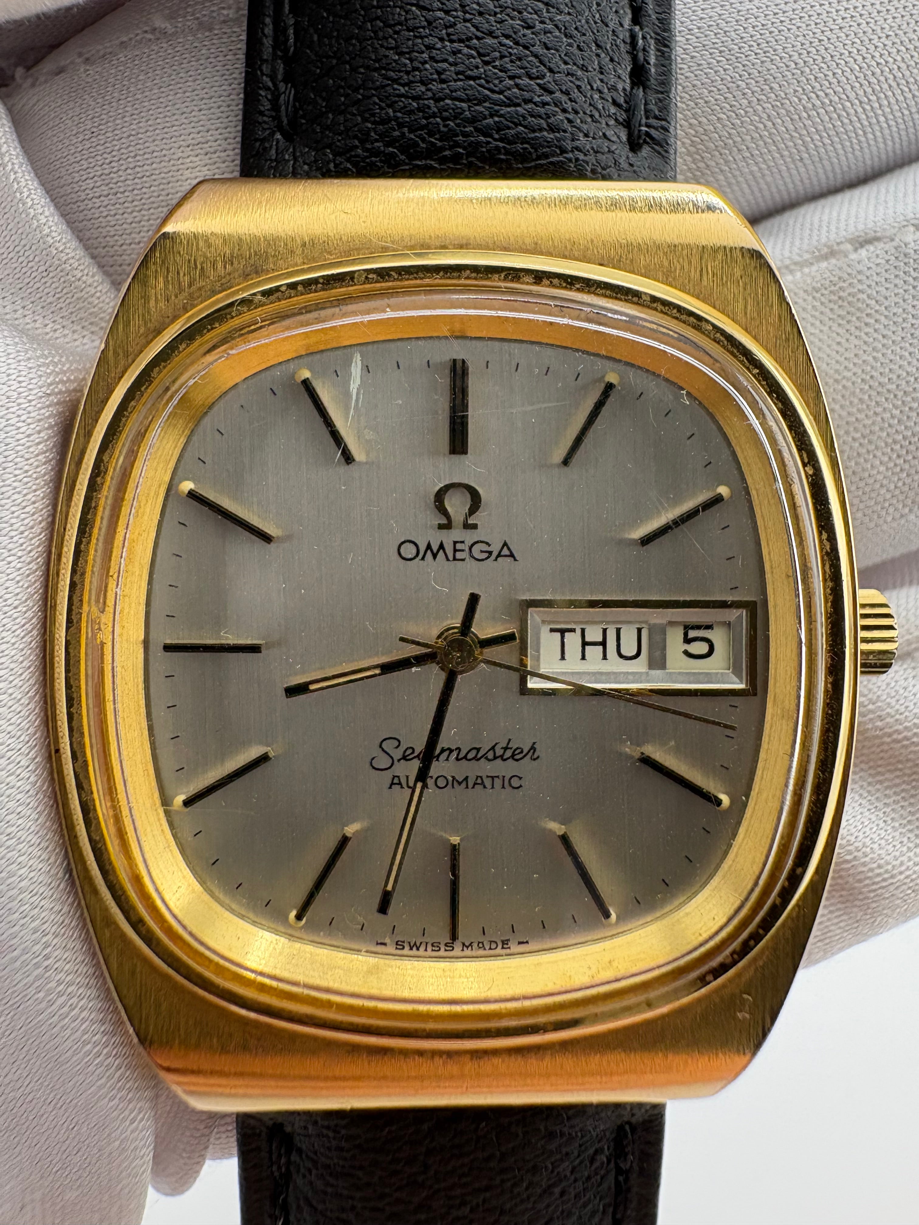 Omega Seamaster 166.0211 Automatic Cal.1020 Gold Plated 20μ Day Date Vintage