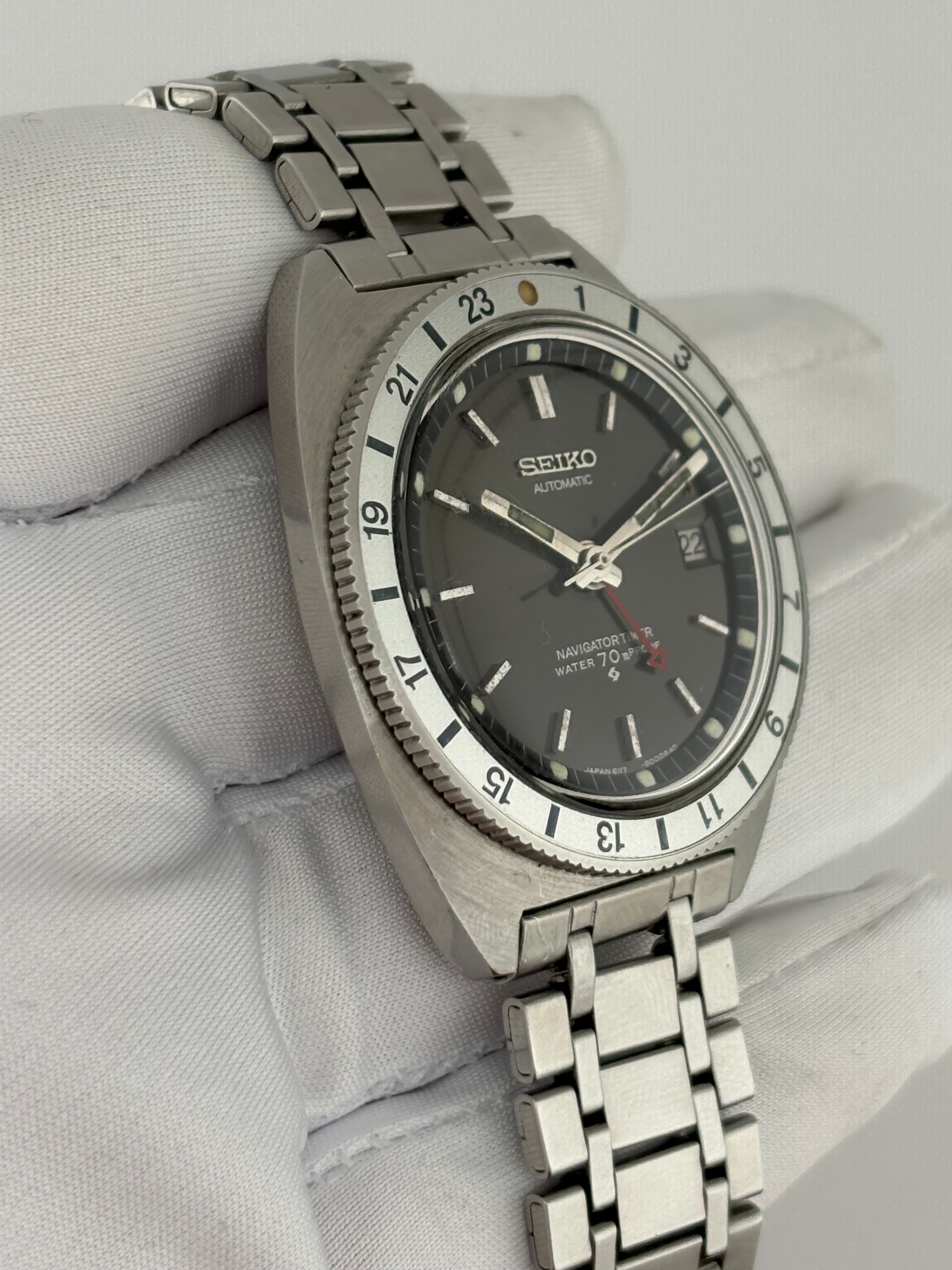 Seiko Navigator Timer 6117-8000 GMT 1968 Vintage Automatic Watch 🔥