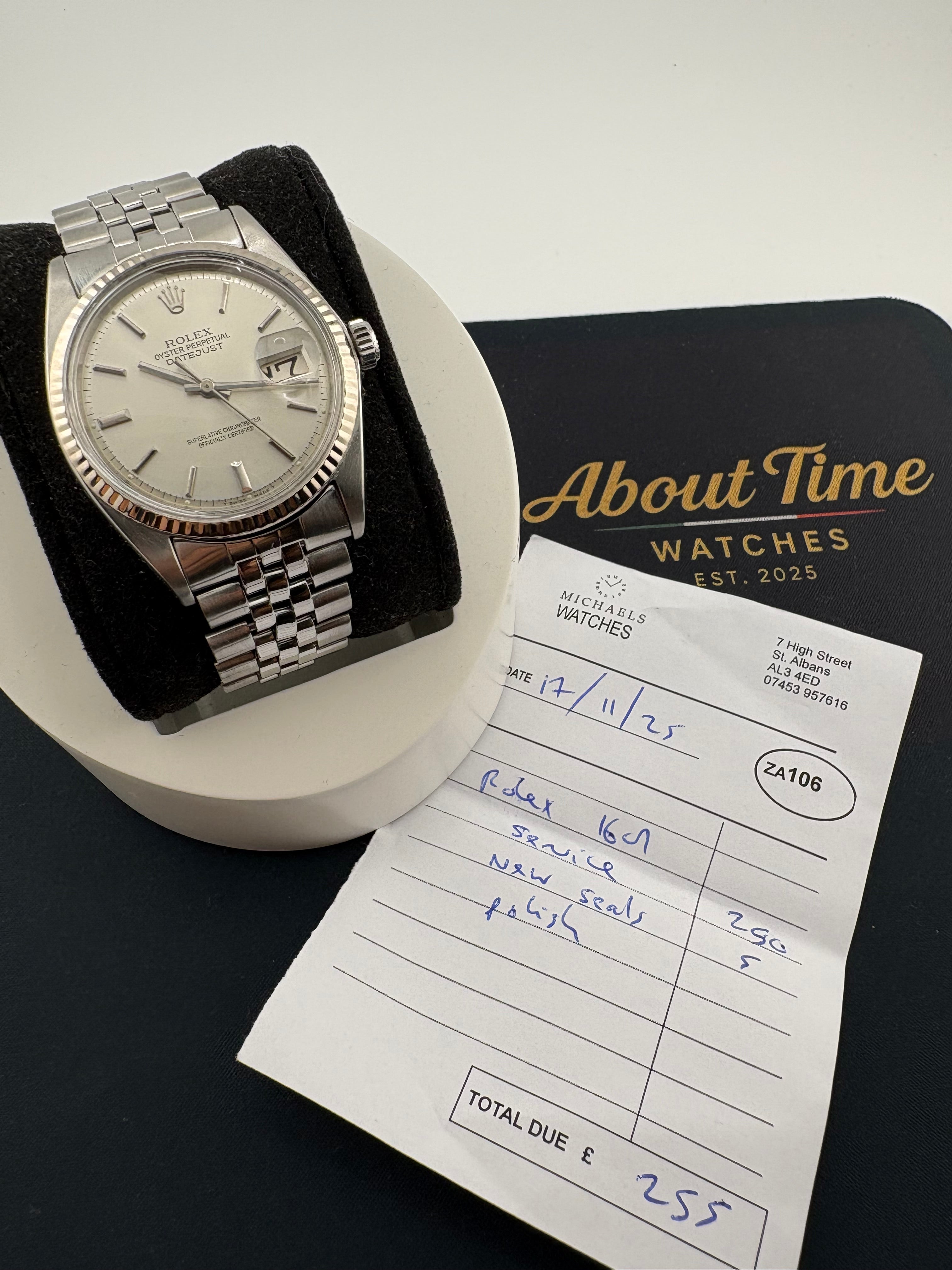 DATEJUST 1601 – WHITE GOLD BEZEL – FRESH SERVICE – 1 YEAR WARRANTY