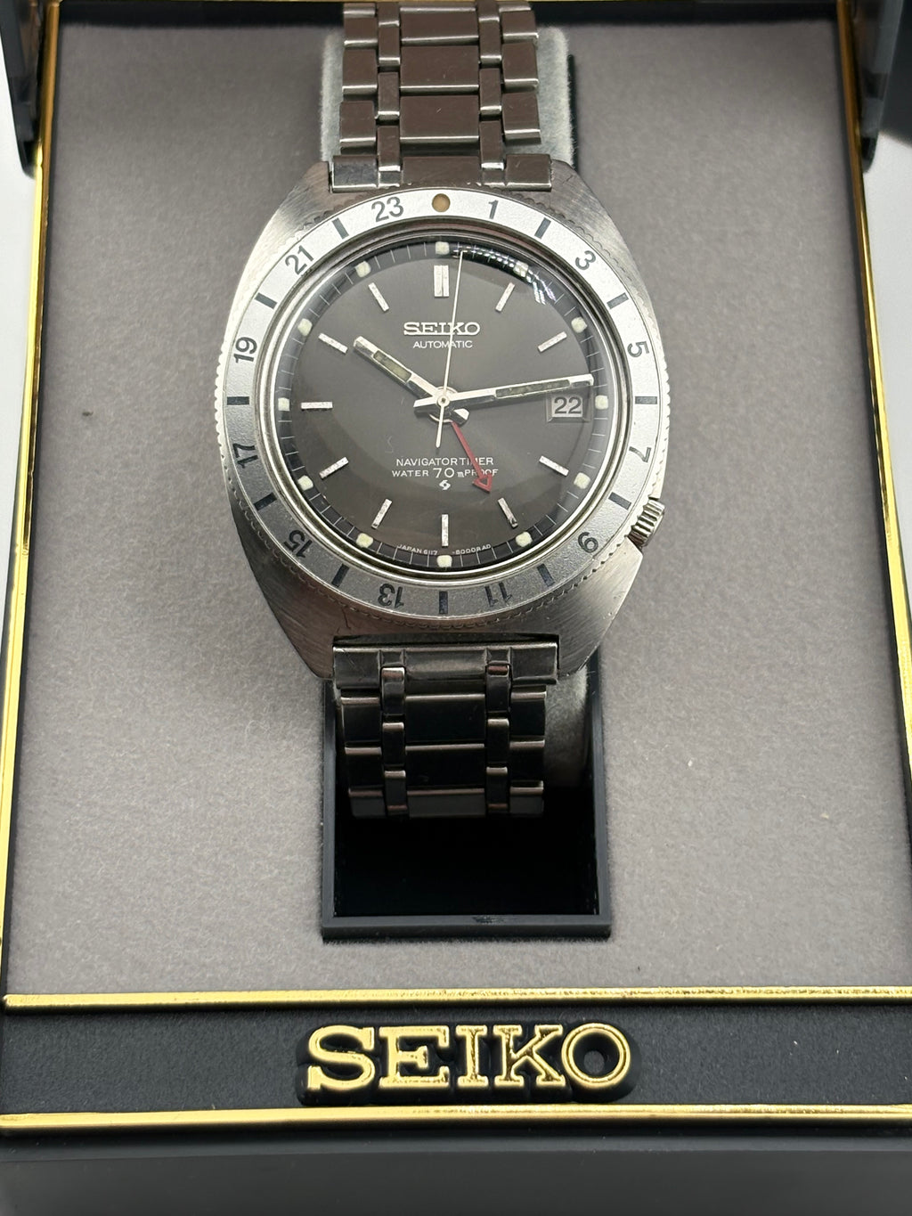 Seiko Navigator Timer 6117-8000 GMT 1968 Vintage Automatic Watch 🔥