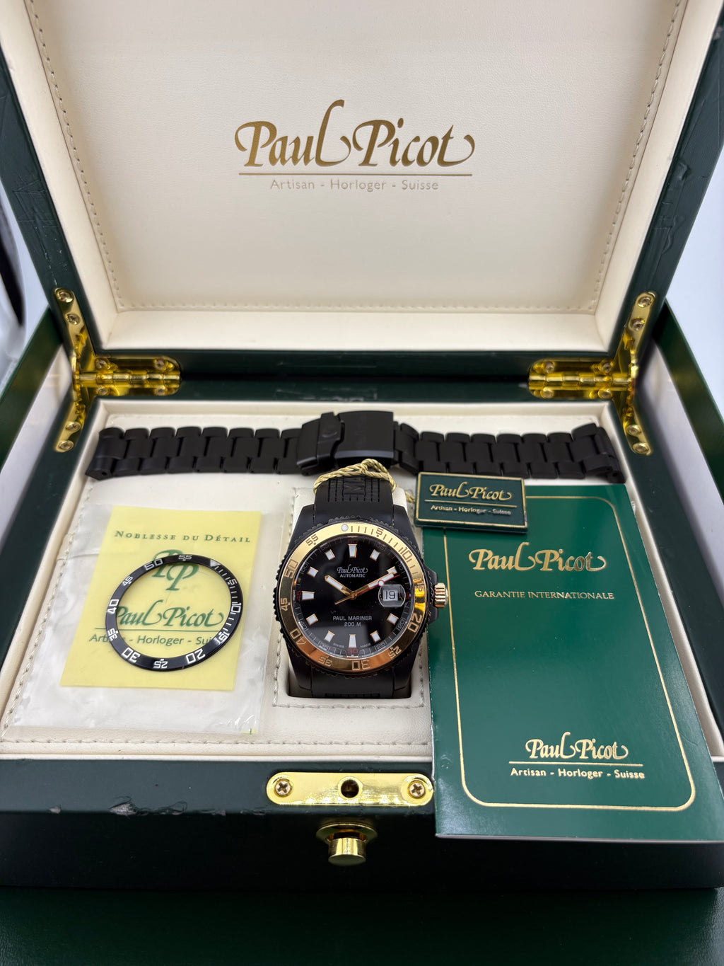 Paul Picot Mariner III Ref. 4351 SG – Full Set + Steel Bracelet – Excellent