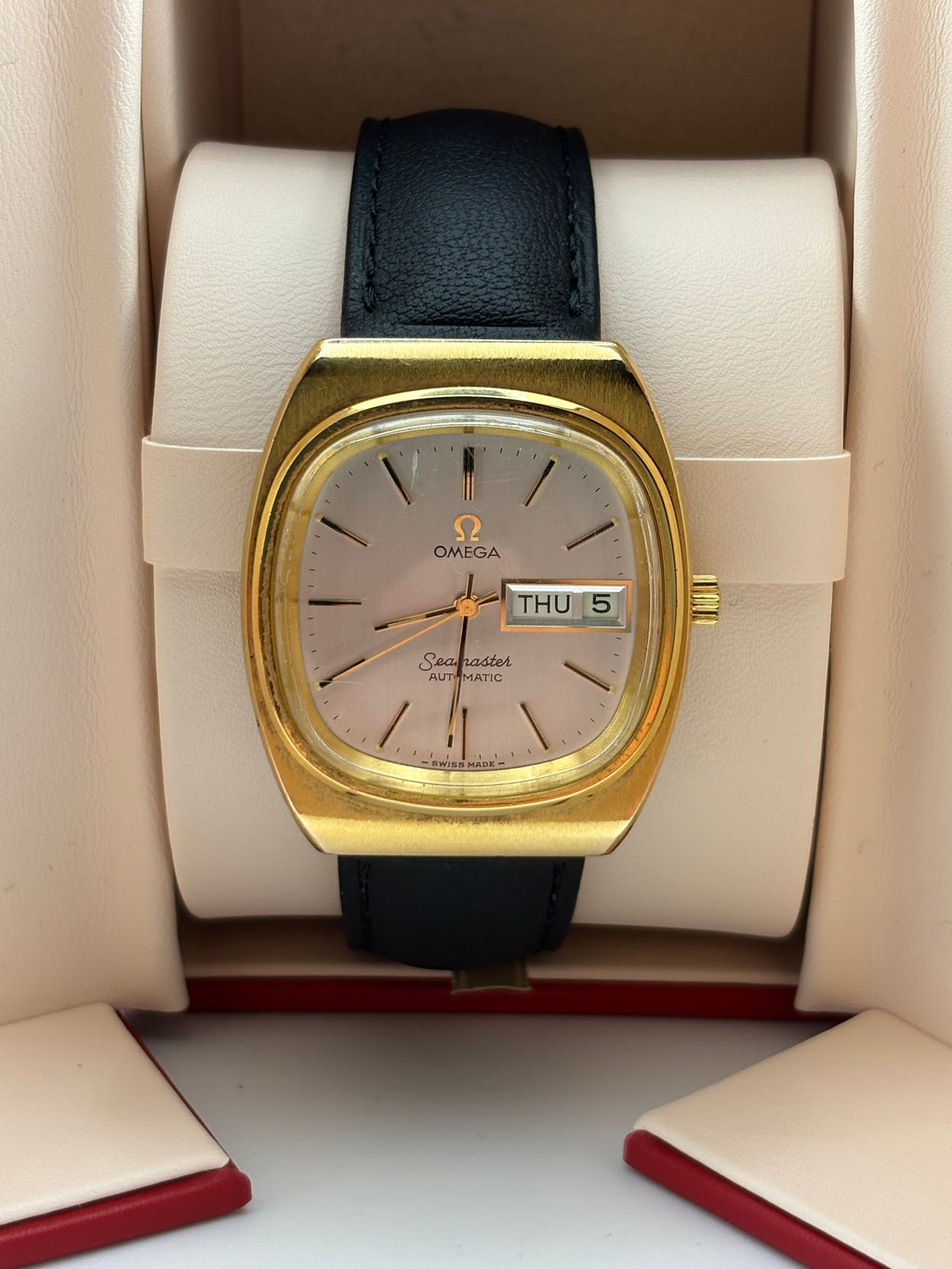 Omega Seamaster 166.0211 Automatic Cal.1020 Gold Plated 20μ Day Date Vintage