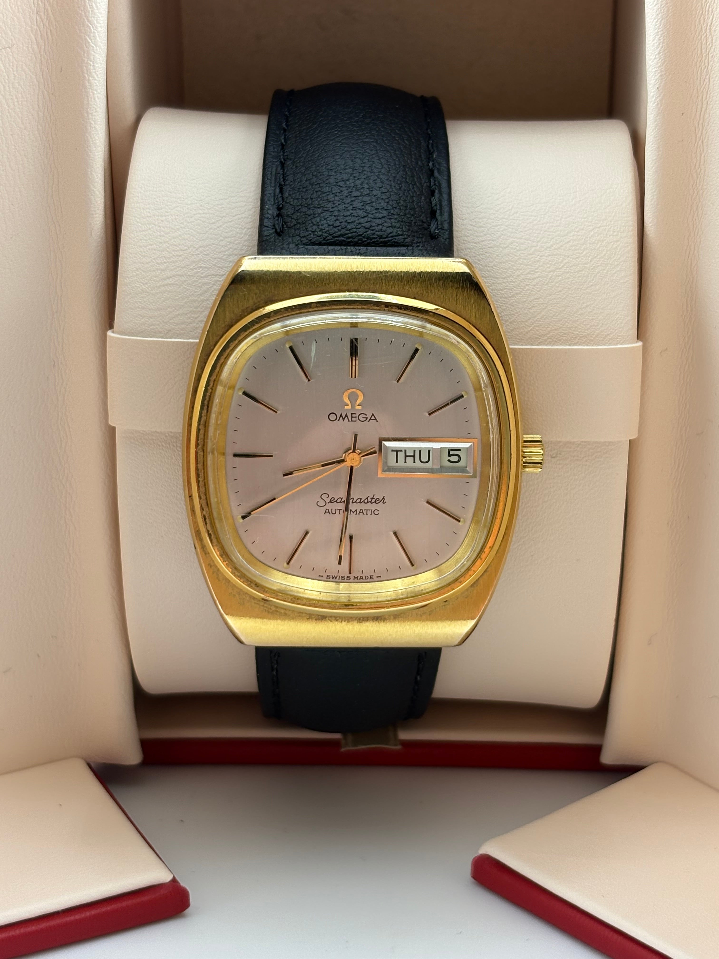 Omega Seamaster 166.0211 Automatic Cal.1020 Gold Plated 20μ Day Date Vintage