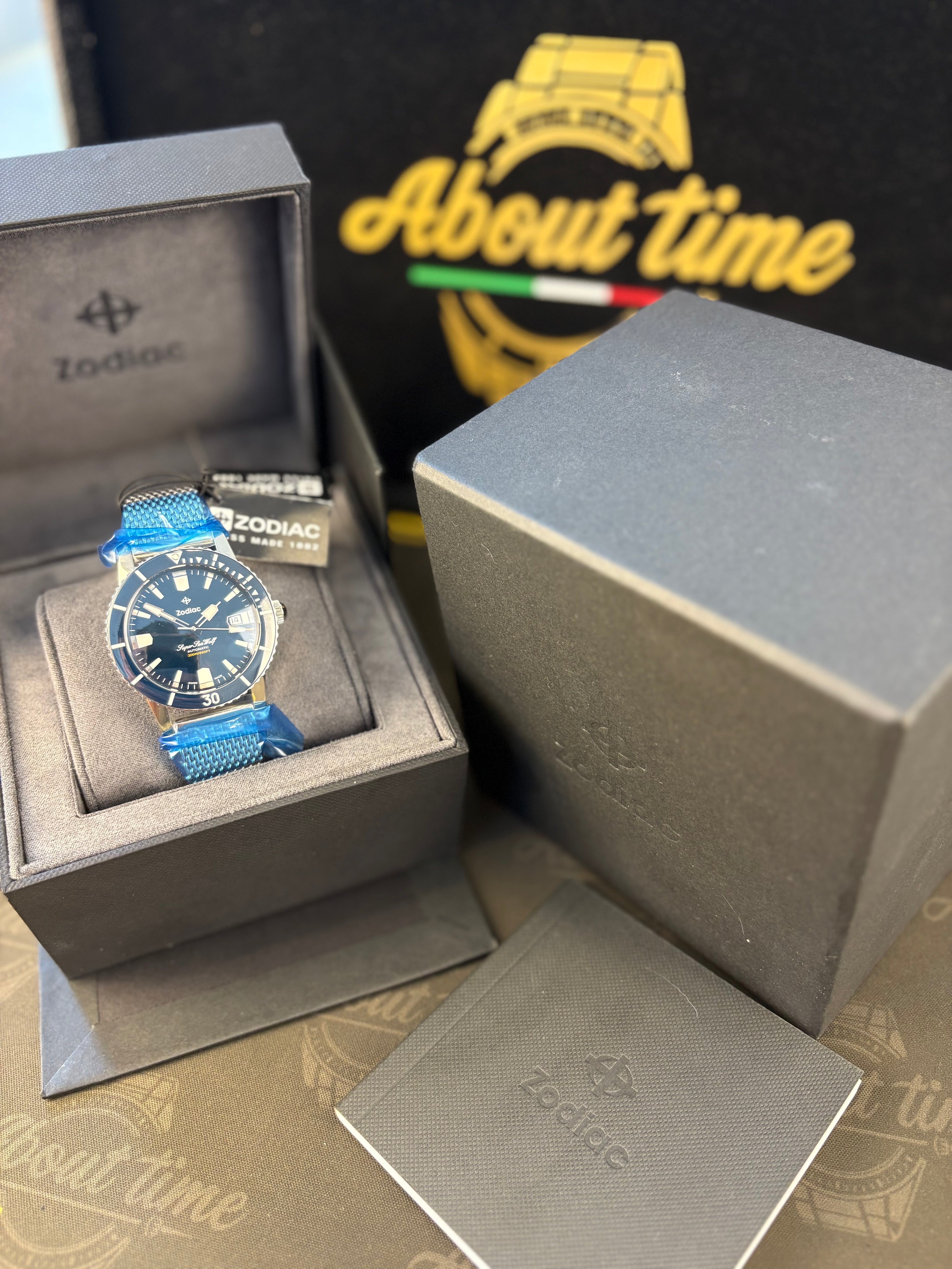 Brand New Zodiac Super Sea Compression Diver Automatic Ref. ZO9320 | Full Set | NOS