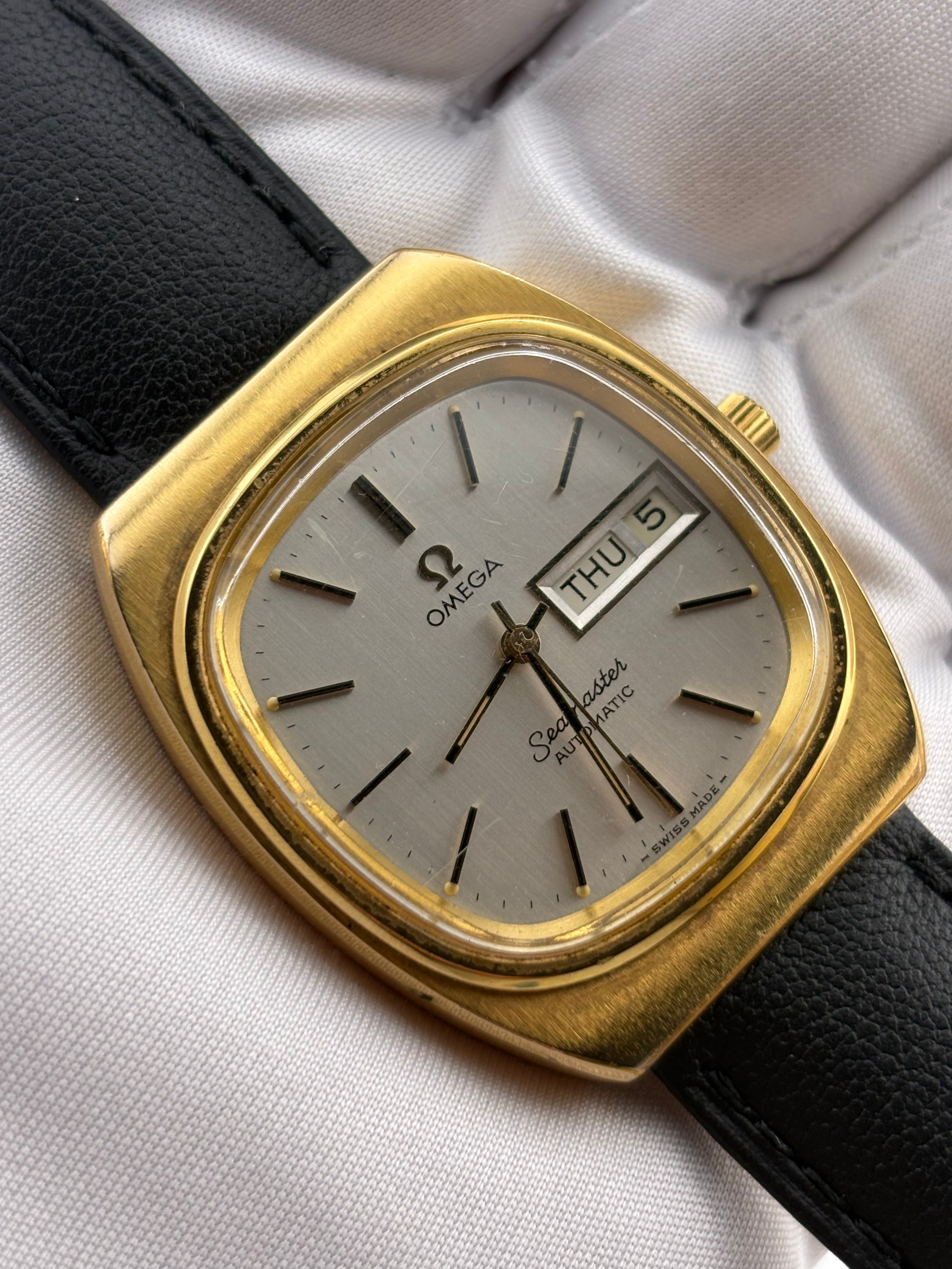 Omega Seamaster 166.0211 Automatic Cal.1020 Gold Plated 20μ Day Date Vintage