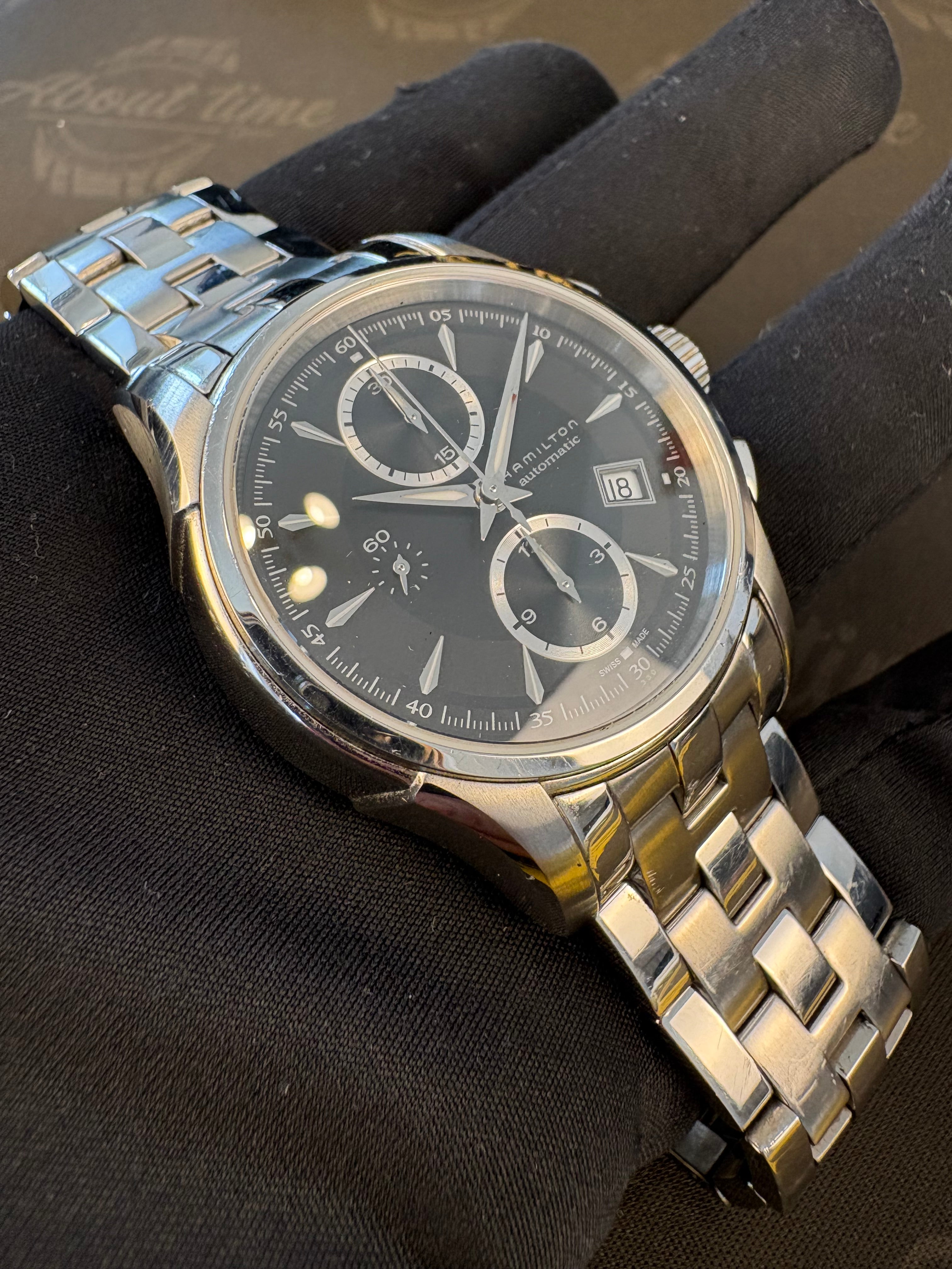 Hamilton Jazzmaster Auto Chronograph – Ref. H32616130 – Full Set – Automatic – Black Dial – 42mm