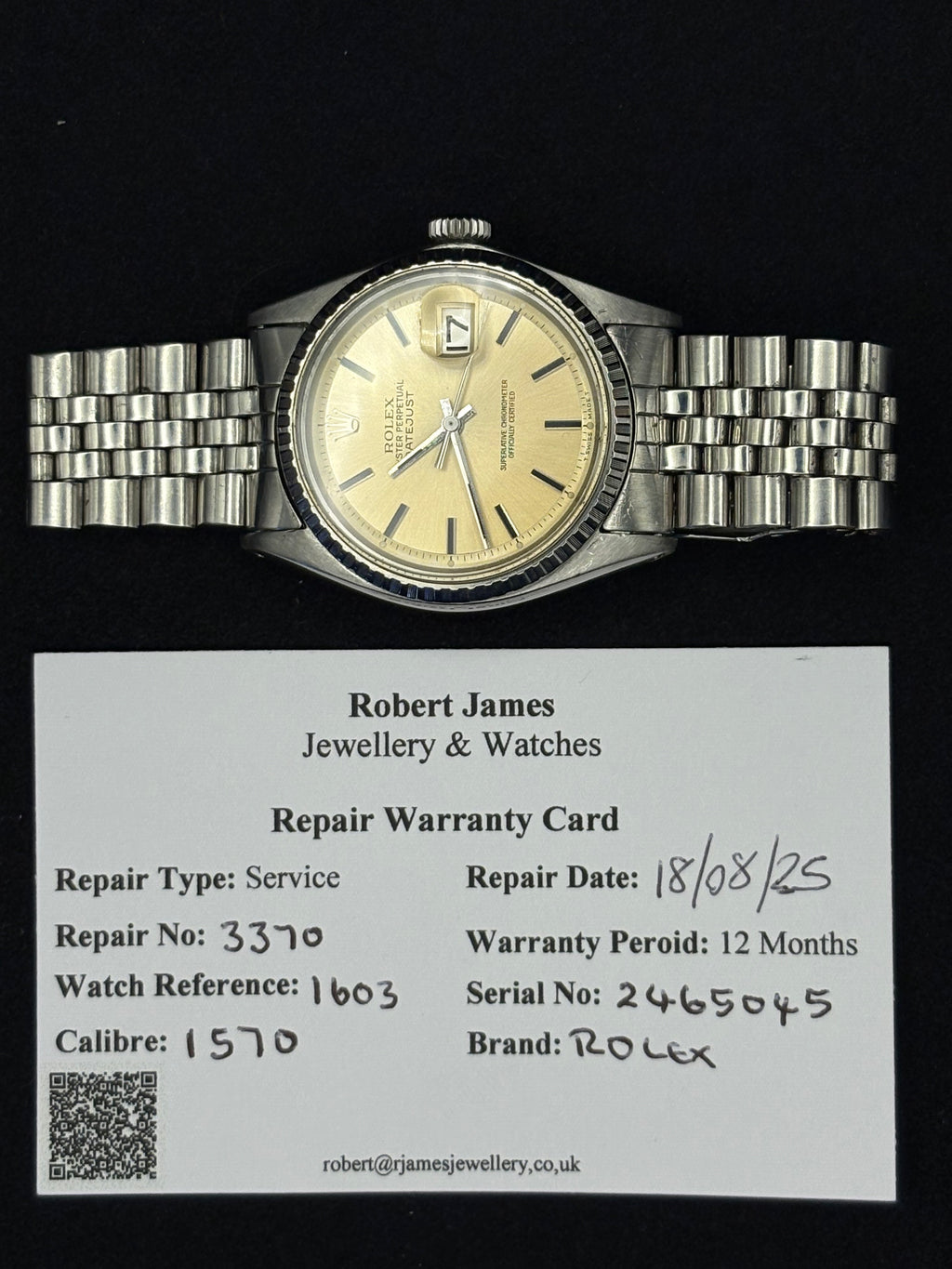 Rolex Datejust Ref. 1603 –  Tropical Patina Dial – 12M Warranty