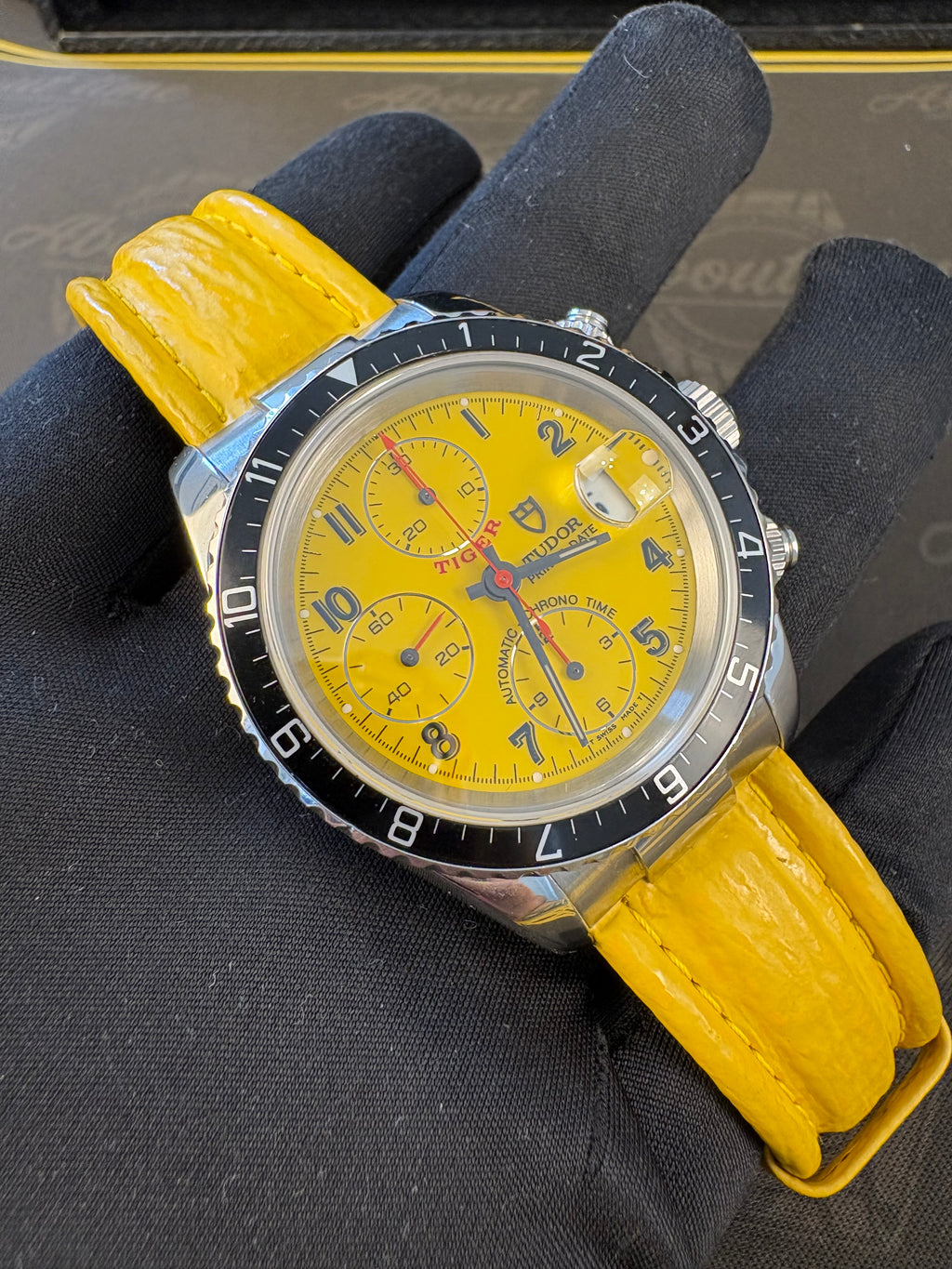 Tudor Prince Date Tiger Chronograph Ref. 79280 – Yellow Dial