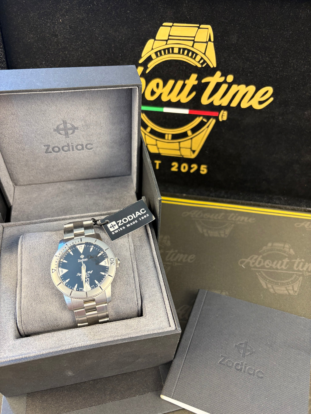 Zodiac Super Sea Wolf ZO9215 Automatic 39mm Full Set Box & Papers