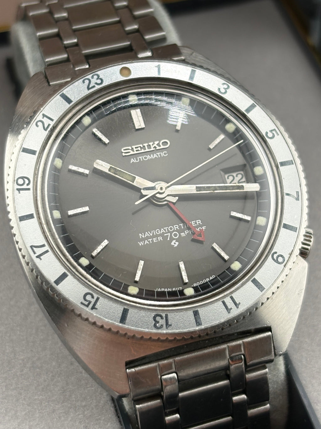 Seiko Navigator Timer 6117-8000 GMT 1968 Vintage Automatic Watch 🔥