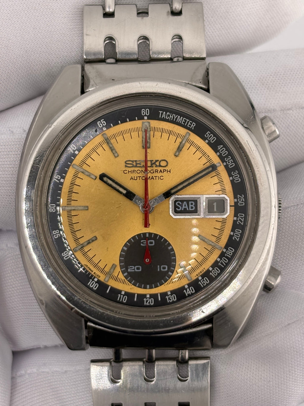 Seiko 6139-6012 “Baby Pogue” Yellow Dial