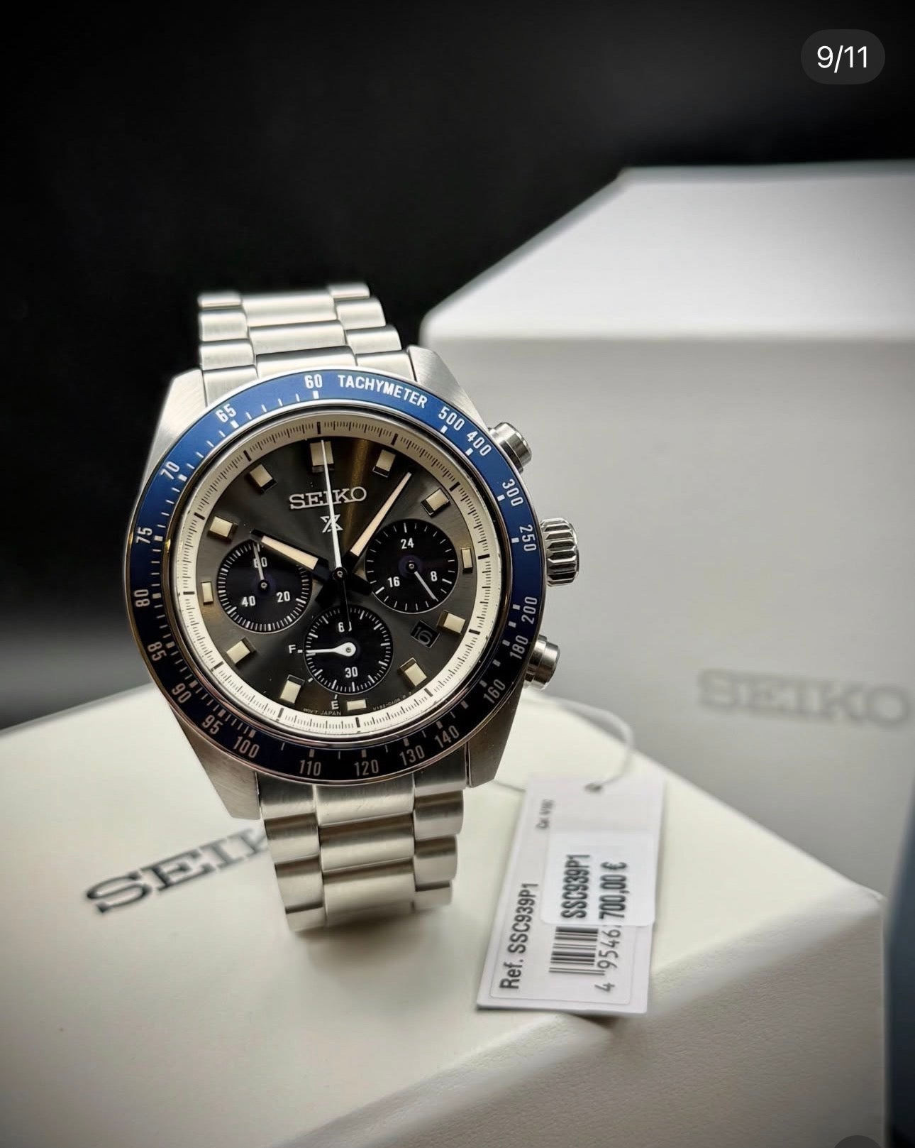 Seiko Prospex Speedtimer Solar Chronograph SSC939P1 – Full Set