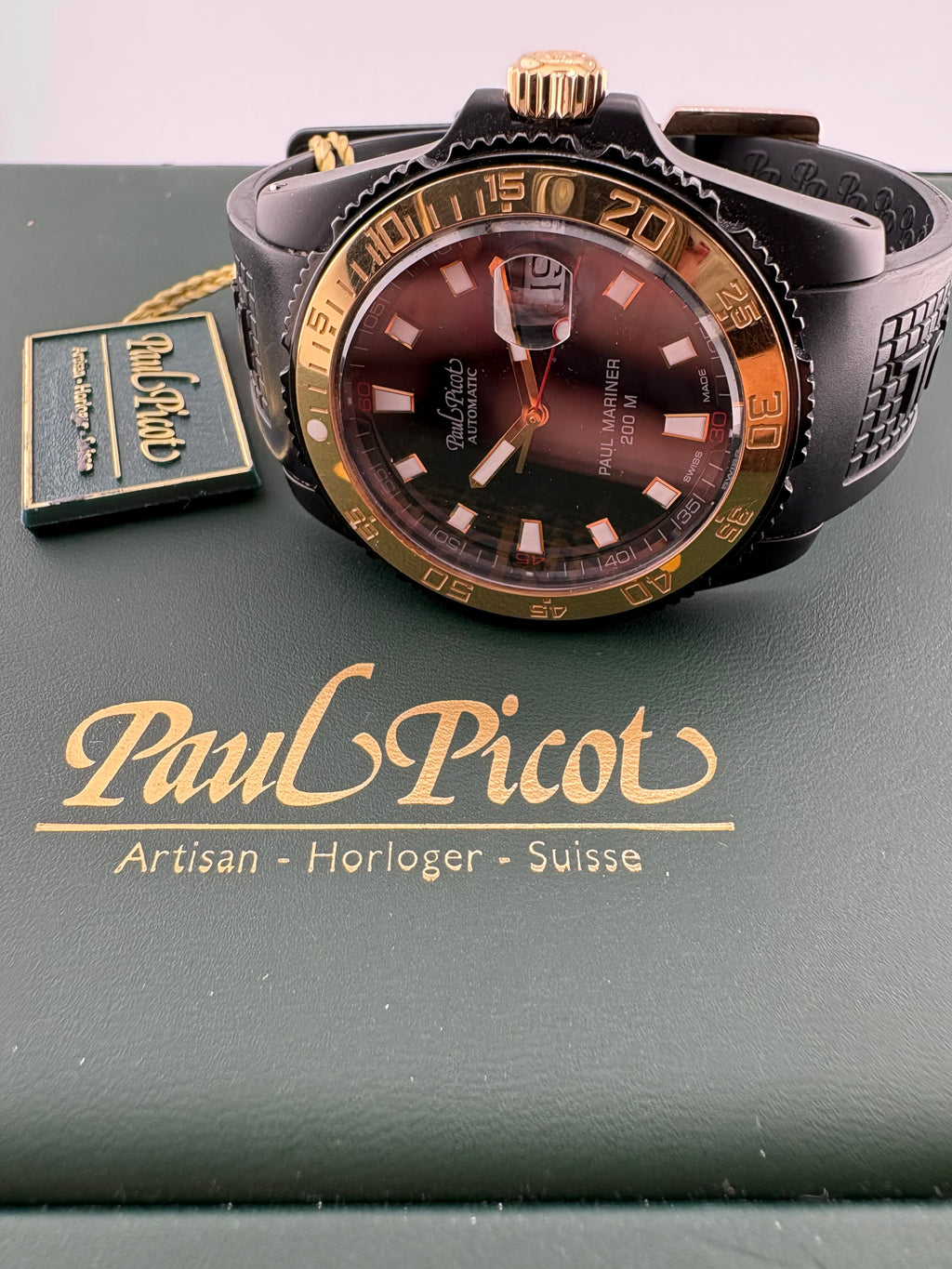 Paul Picot Mariner III Ref. 4351 SG – Full Set + Steel Bracelet – Excellent