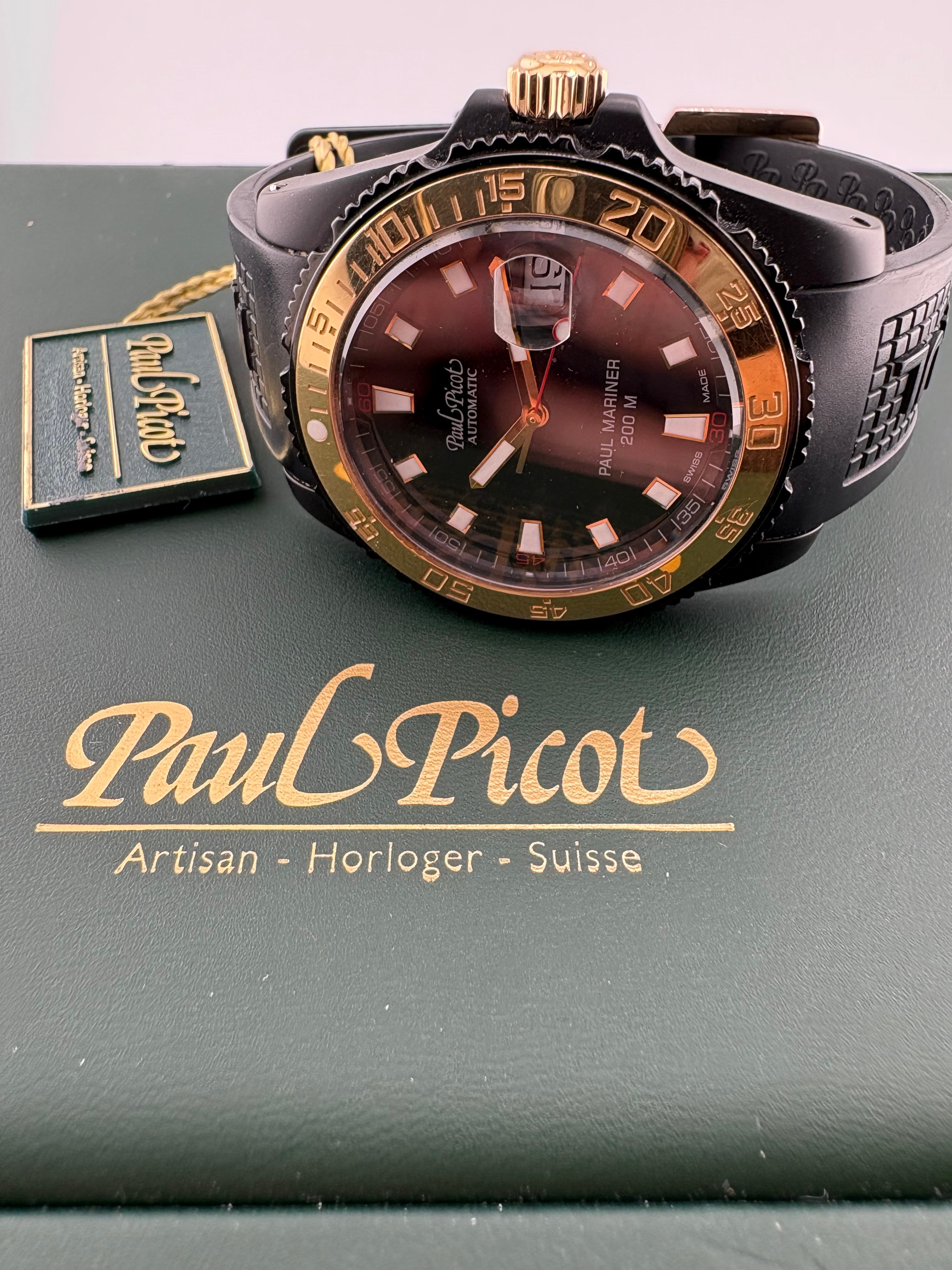 Paul Picot Mariner III Ref. 4351 SG – Full Set + Steel Bracelet – Excellent