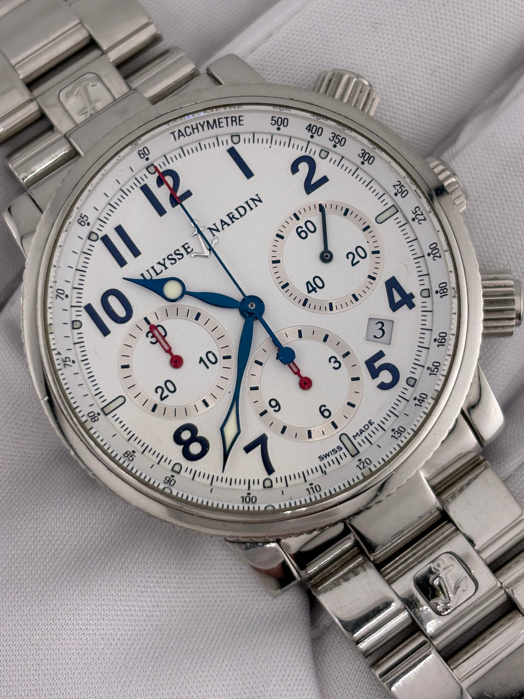 ULYSSE NARDIN Marine Chronograph – Ref. 353-88 – No. 0641 – Full Set