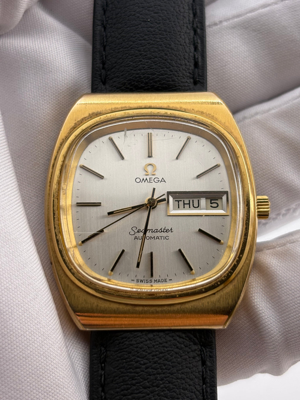 Omega Seamaster 166.0211 Automatic Cal.1020 Gold Plated 20μ Day Date Vintage