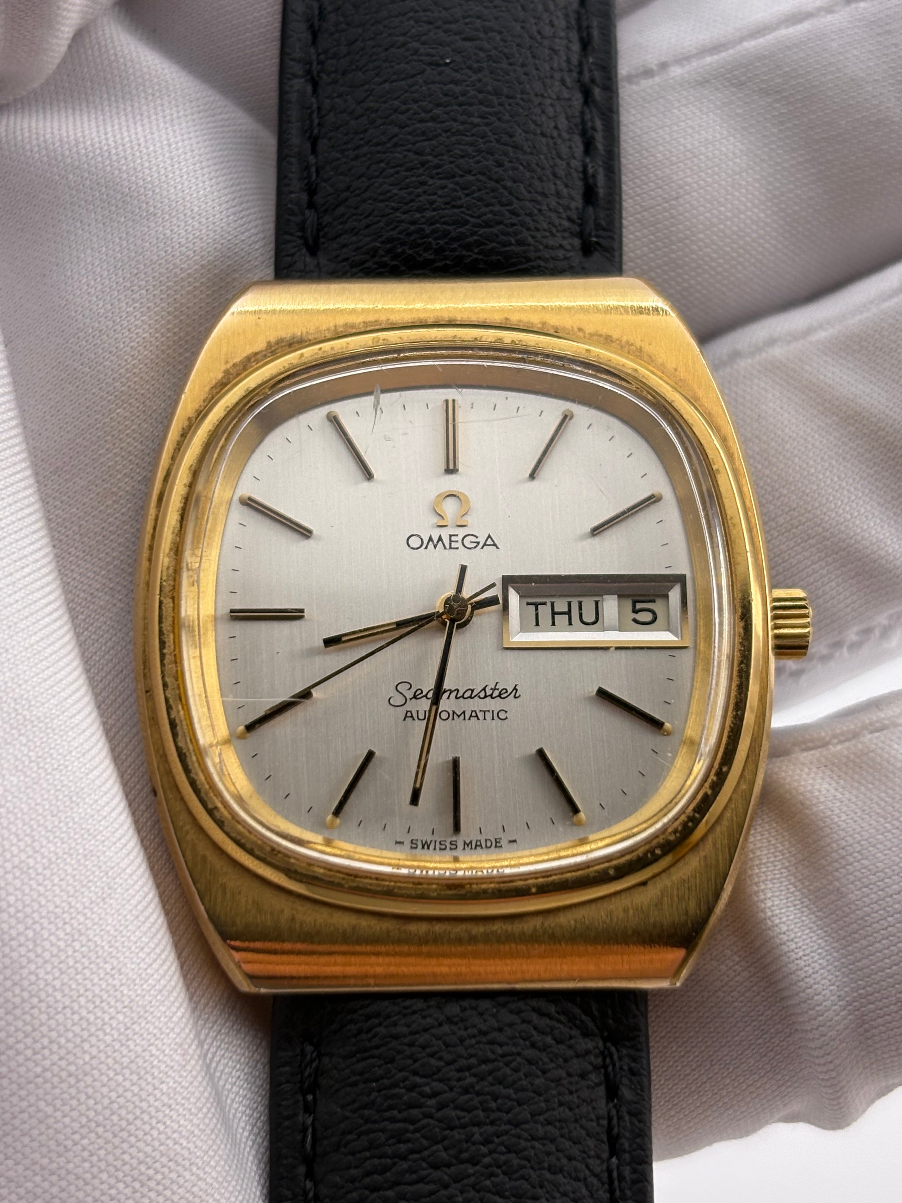 Omega Seamaster 166.0211 Automatic Cal.1020 Gold Plated 20μ Day Date Vintage