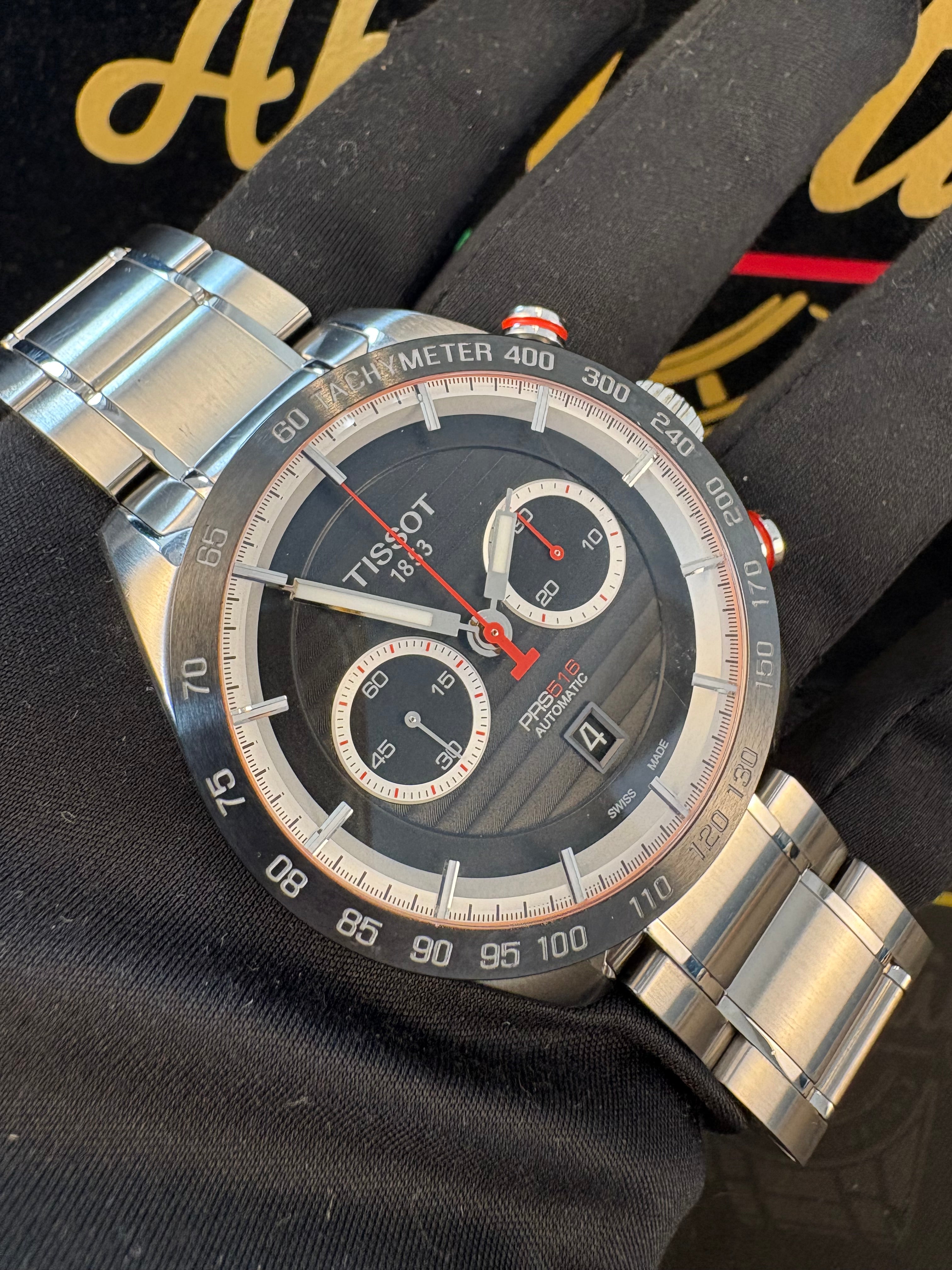Tissot PRS 516 Automatic Chronograph 45mm – T100.427.16.051.00 | Full Set