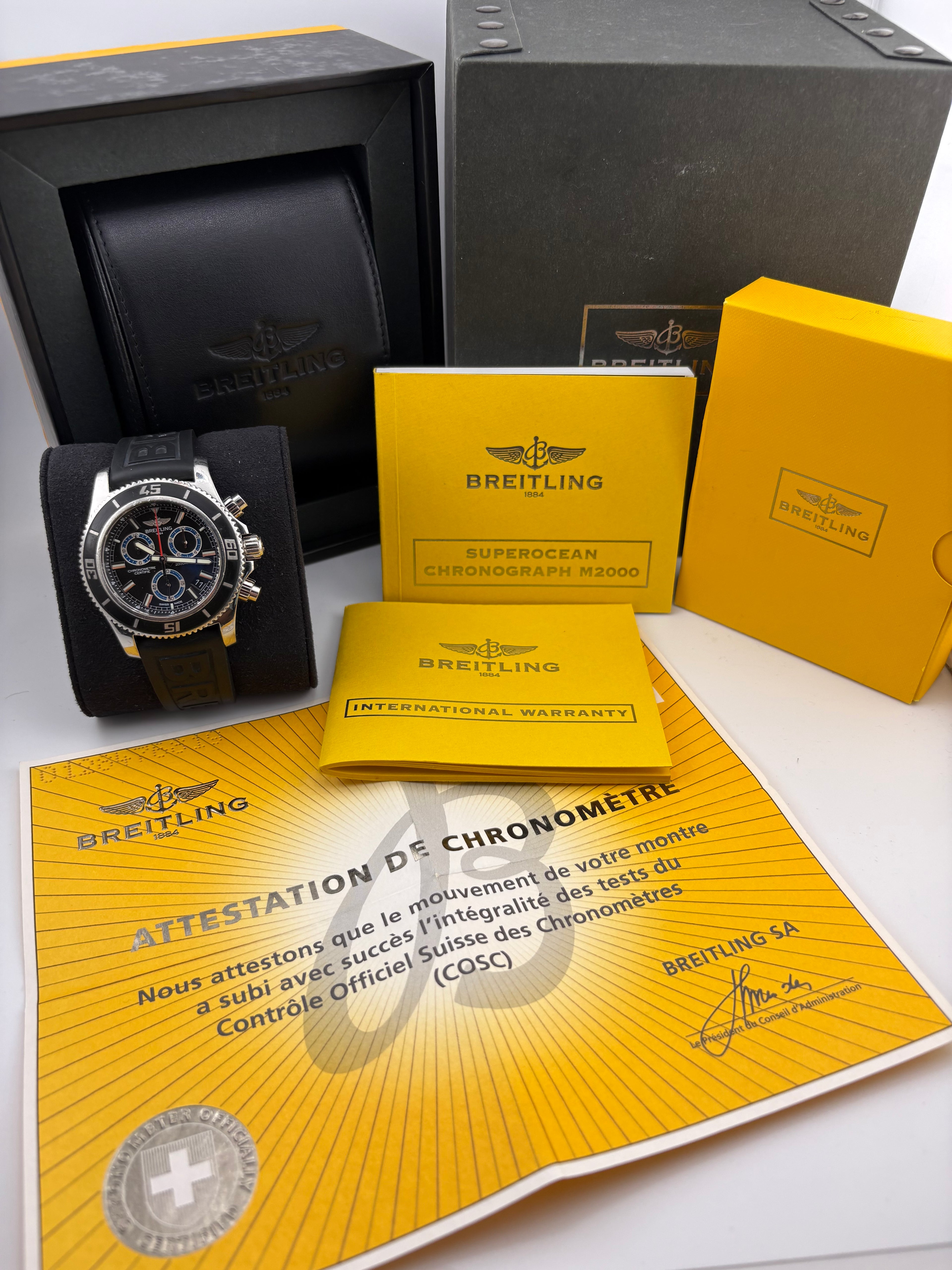 Breitling Superocean Chronograph M2000 A73310A8 46mm Full Set COSC 2012