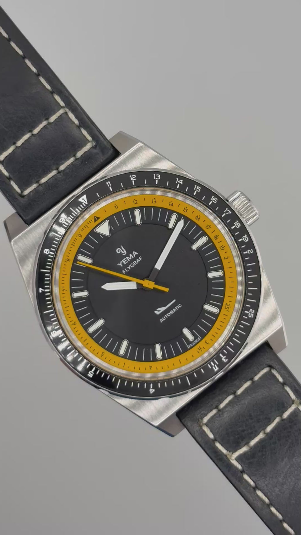 🔥 YEMA Flygraf YFLY23 Automatic Pilot Watch – Full Set ✈️ 🇫🇷